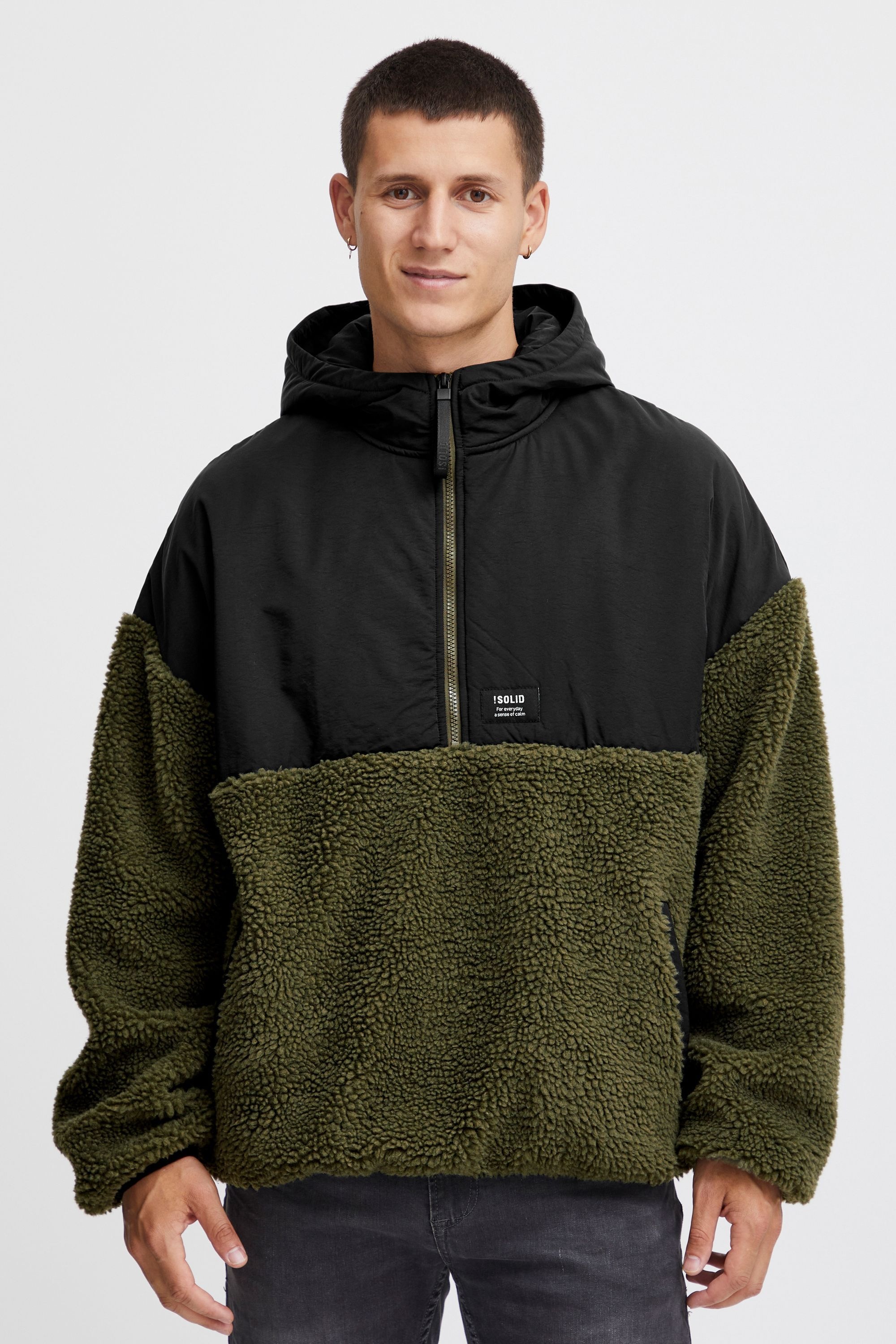 !Solid Fellimitatjacke »Fellimitatjacke SDMarco«, mit Kapuze