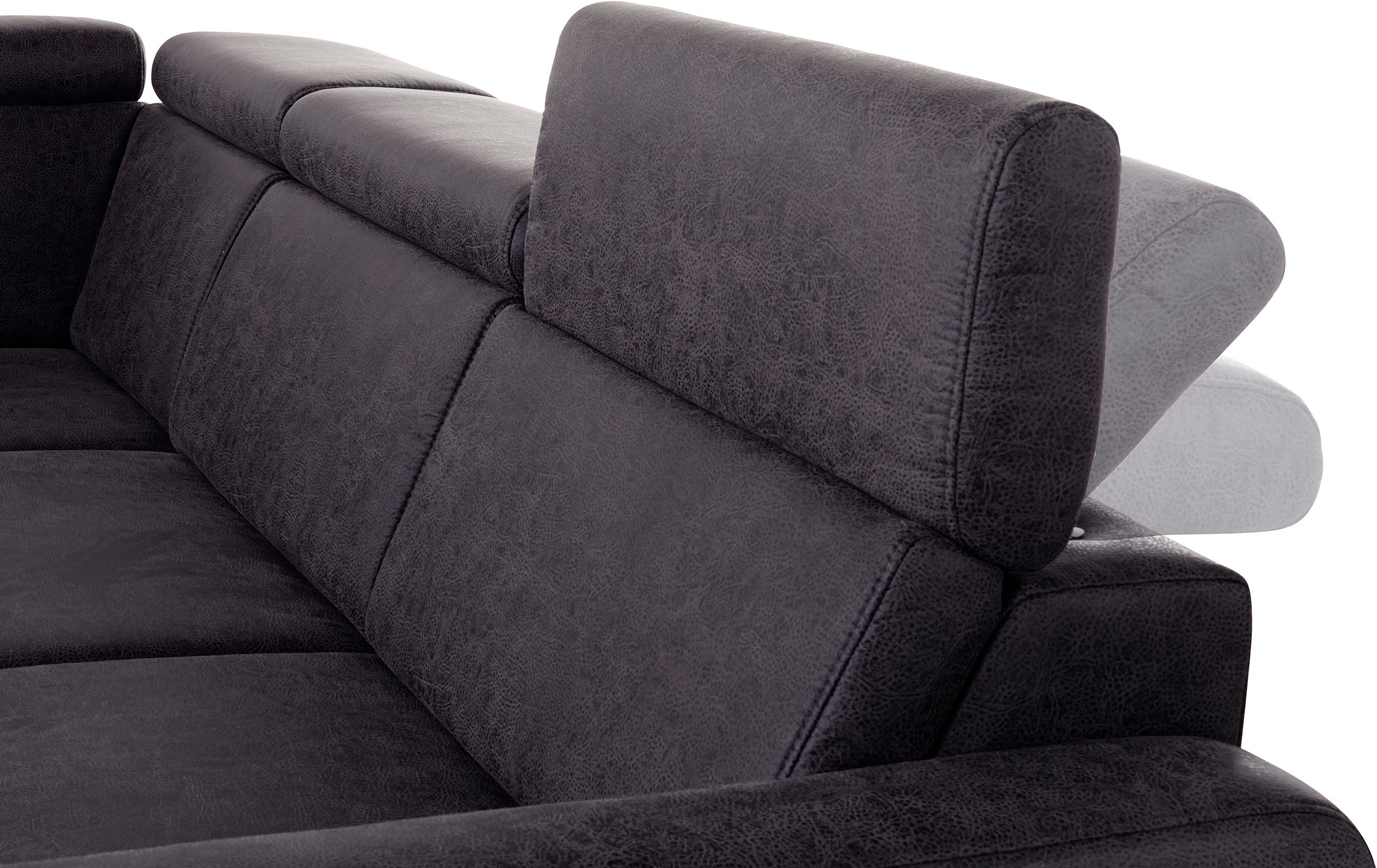 sit&more Ecksofa »Bologna L-Form« Kopfteilverstellung, wahlweise mit Bettfunktion und Schubkasten