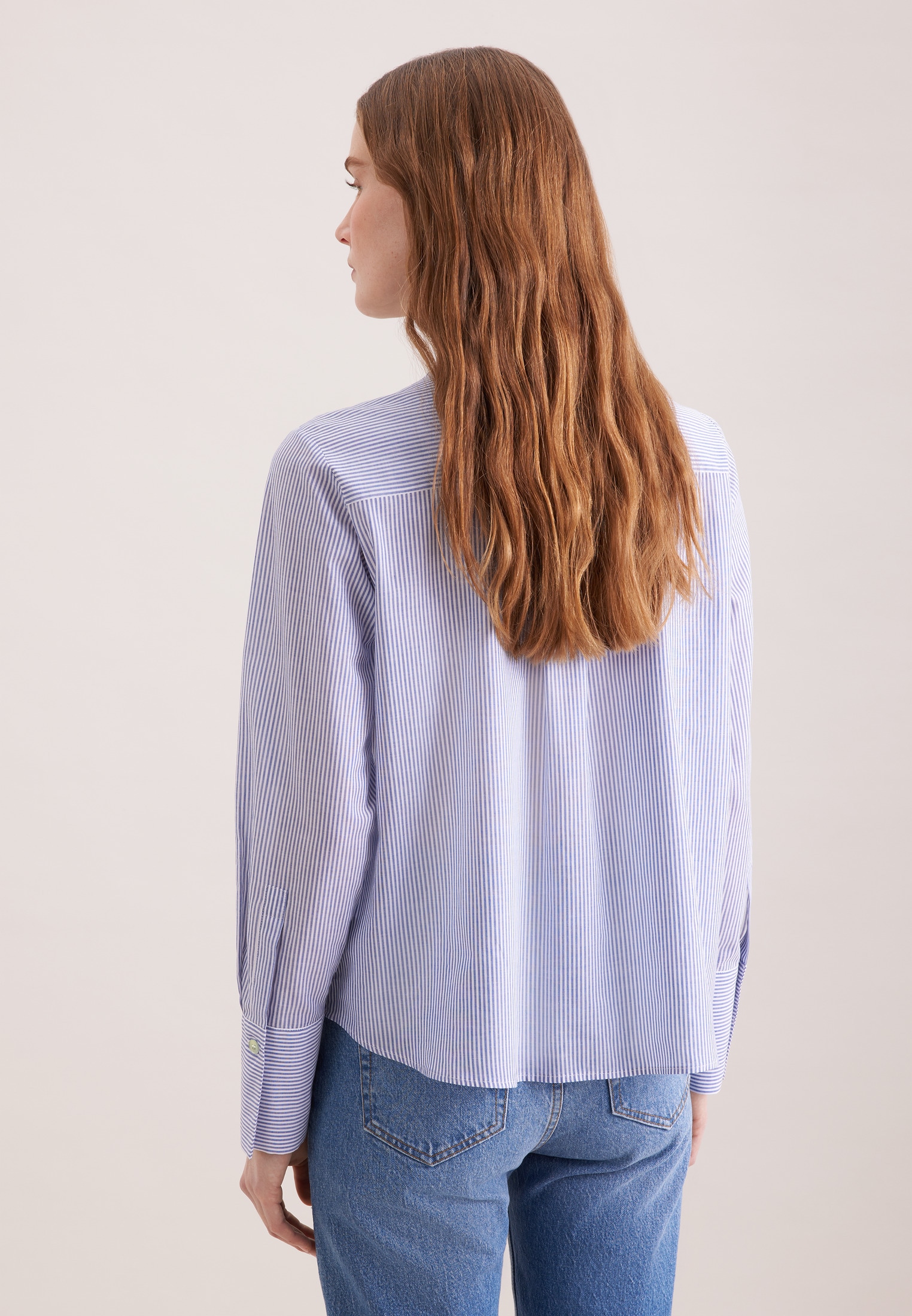 seidensticker Klassische Bluse 1/1 Rundhals Gestreift
