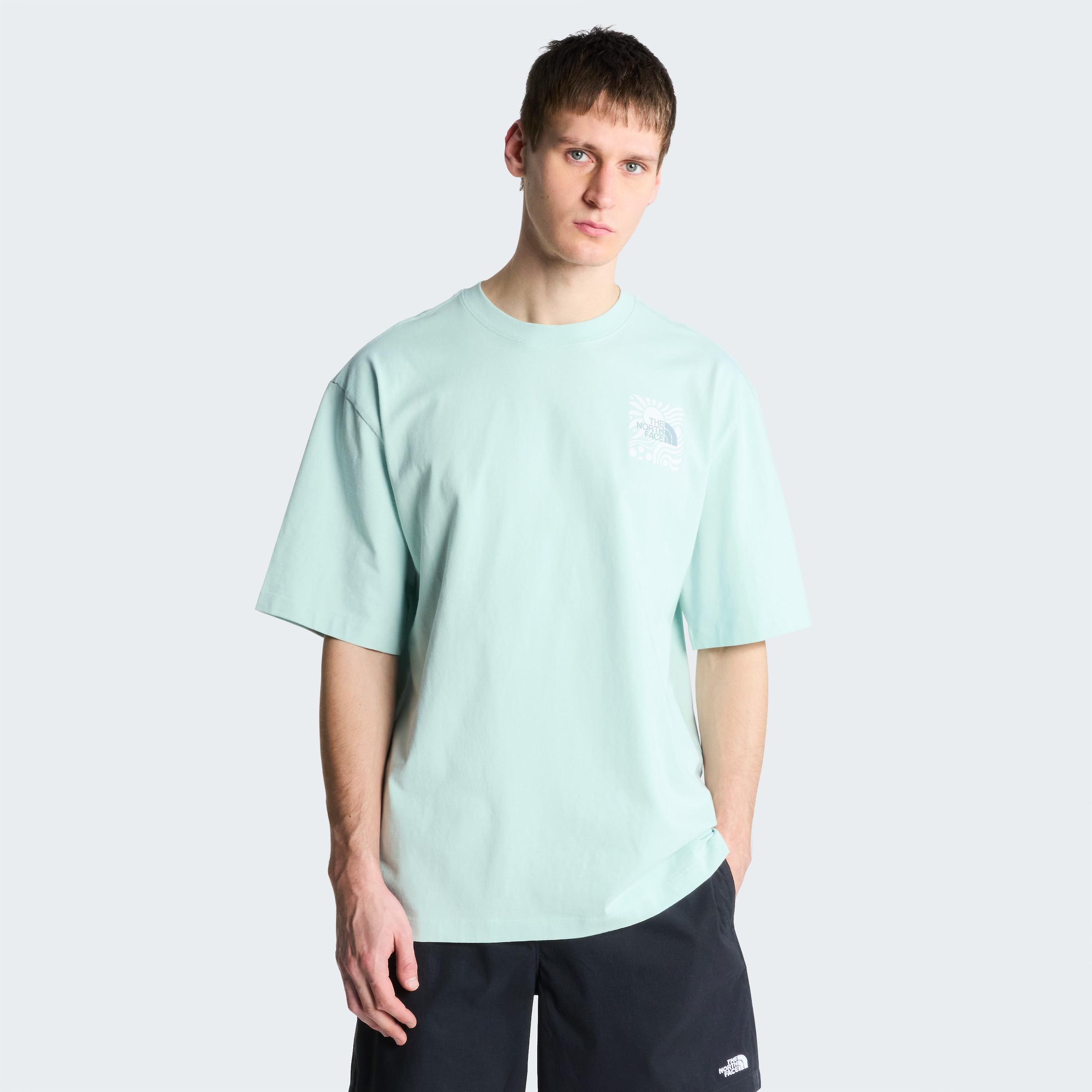 The North Face T-Shirt »M SUN OVERSIZE SHORT SLEEVE TEE-GRAPHIC« sportlicher Stil, Kurzarm, für sportliche Aktivitäten und Freizeit