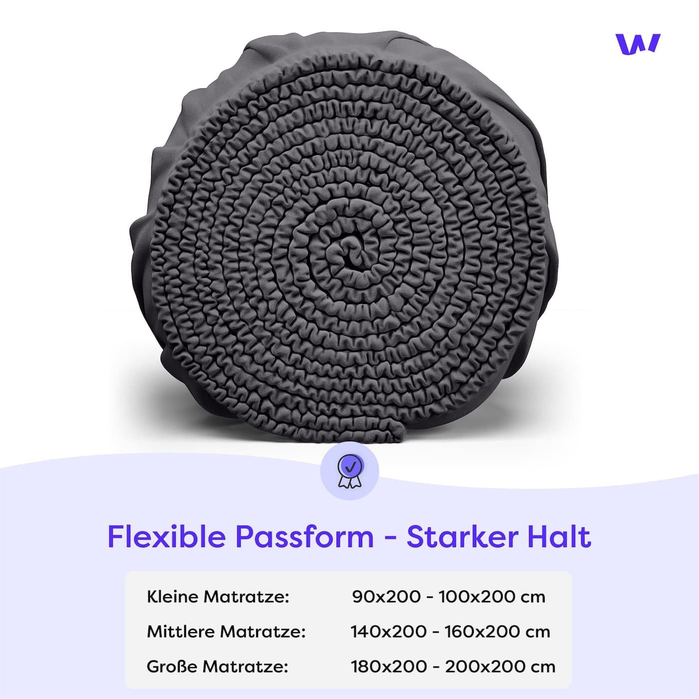 Wolkenfeld Spannbettlaken »100% Baumwolle - Superweiches Bettlaken für Matratzen von 5 bis 20cm« Rutschfest & Blickdicht - 90x200, 140x200, 160x200, 180x200 200x200