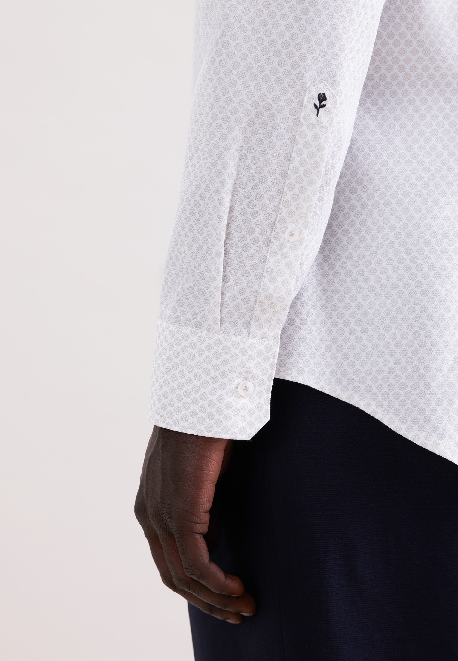 seidensticker Businesshemd »Schwarze Rose« Slim 1/1 Kentkragen Druck