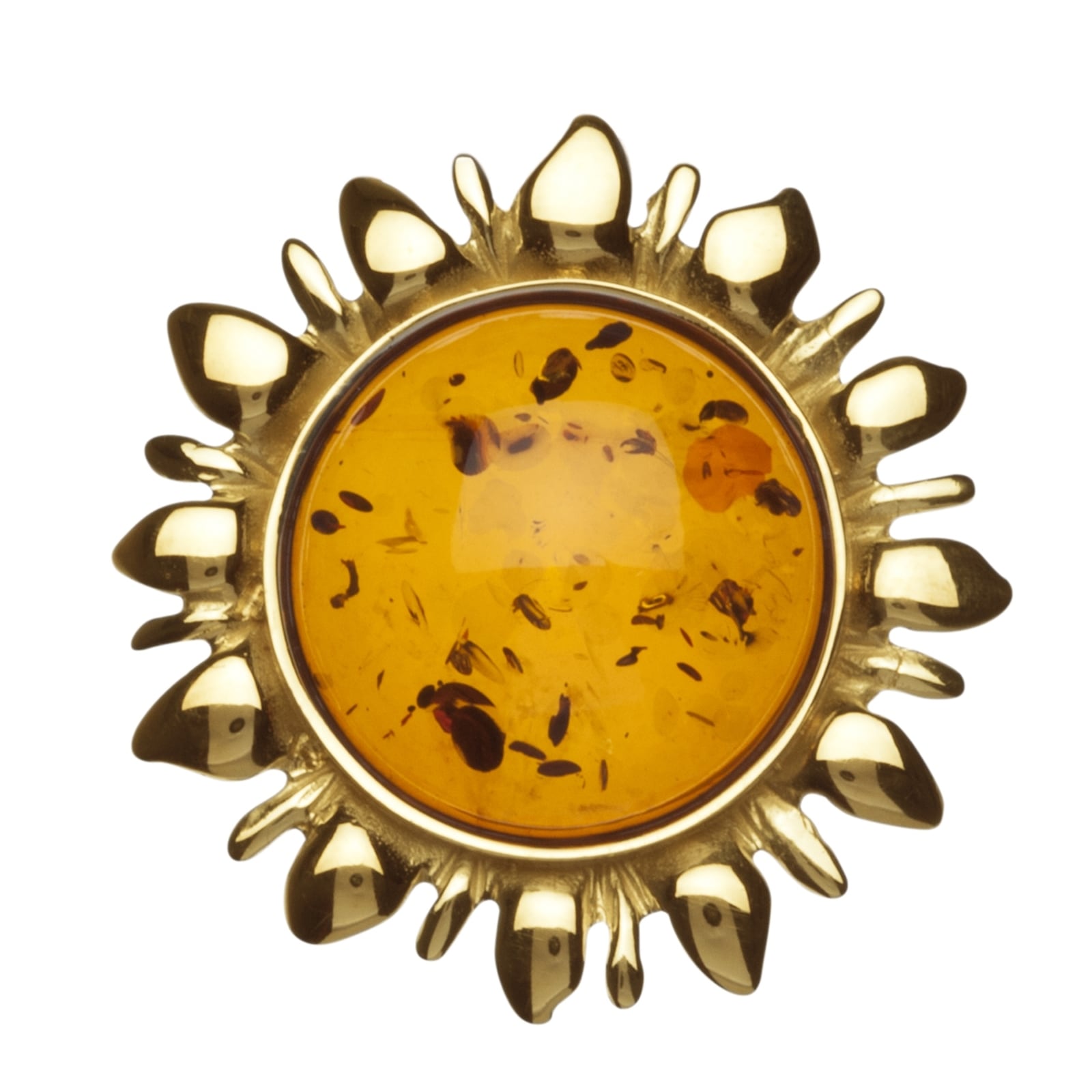 OSTSEE-SCHMUCK Kettenanhänger »- Sonne - Gold 333/000 - Bernstein«