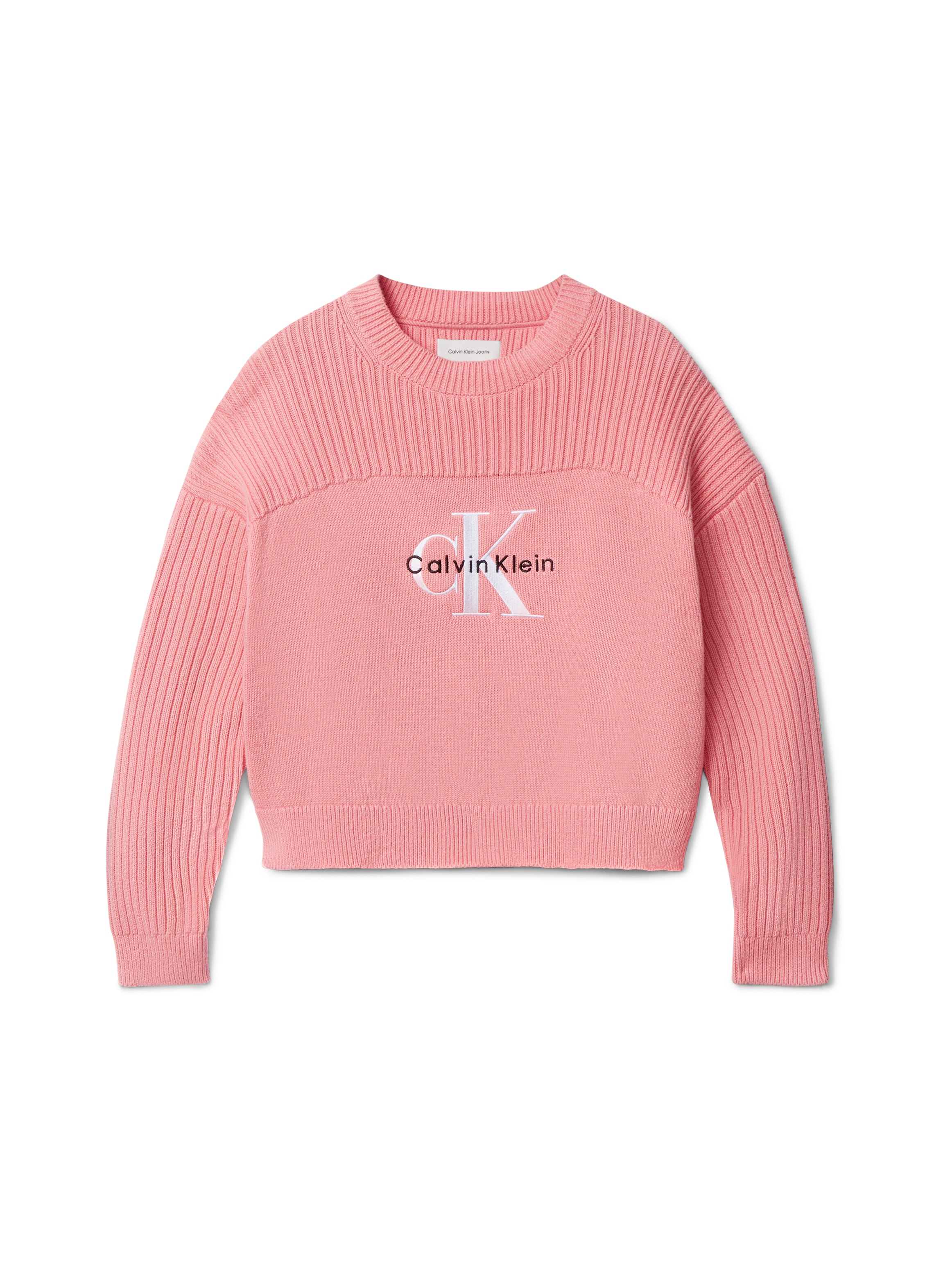 Calvin Klein Jeans Strickpullover »MONOLOGO CN SWEATER«, für Kinder bis 16 Jahre, Logo-Stickerei