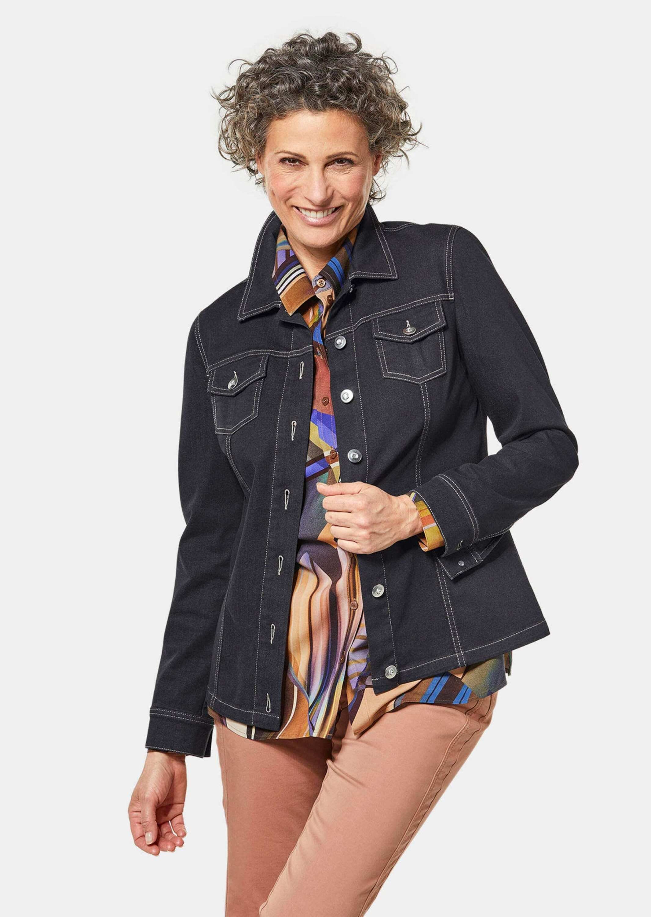 GOLDNER Kurzjacke »Kurzgröße Zeitlose Jeansjacke mit tollen Details«