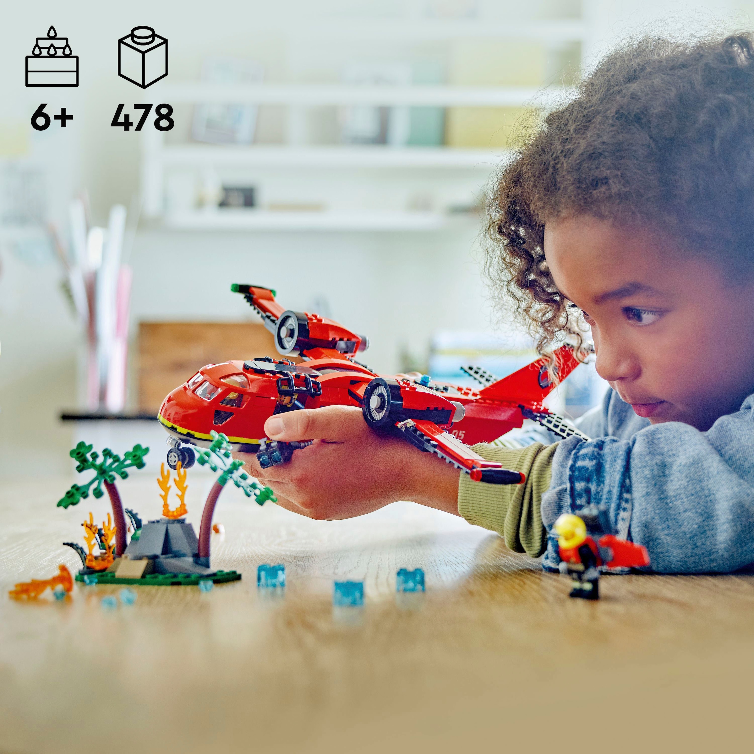 LEGO® Konstruktionsspielsteine »Löschflugzeug (60413), LEGO City«, (478 St.), Made in Europe