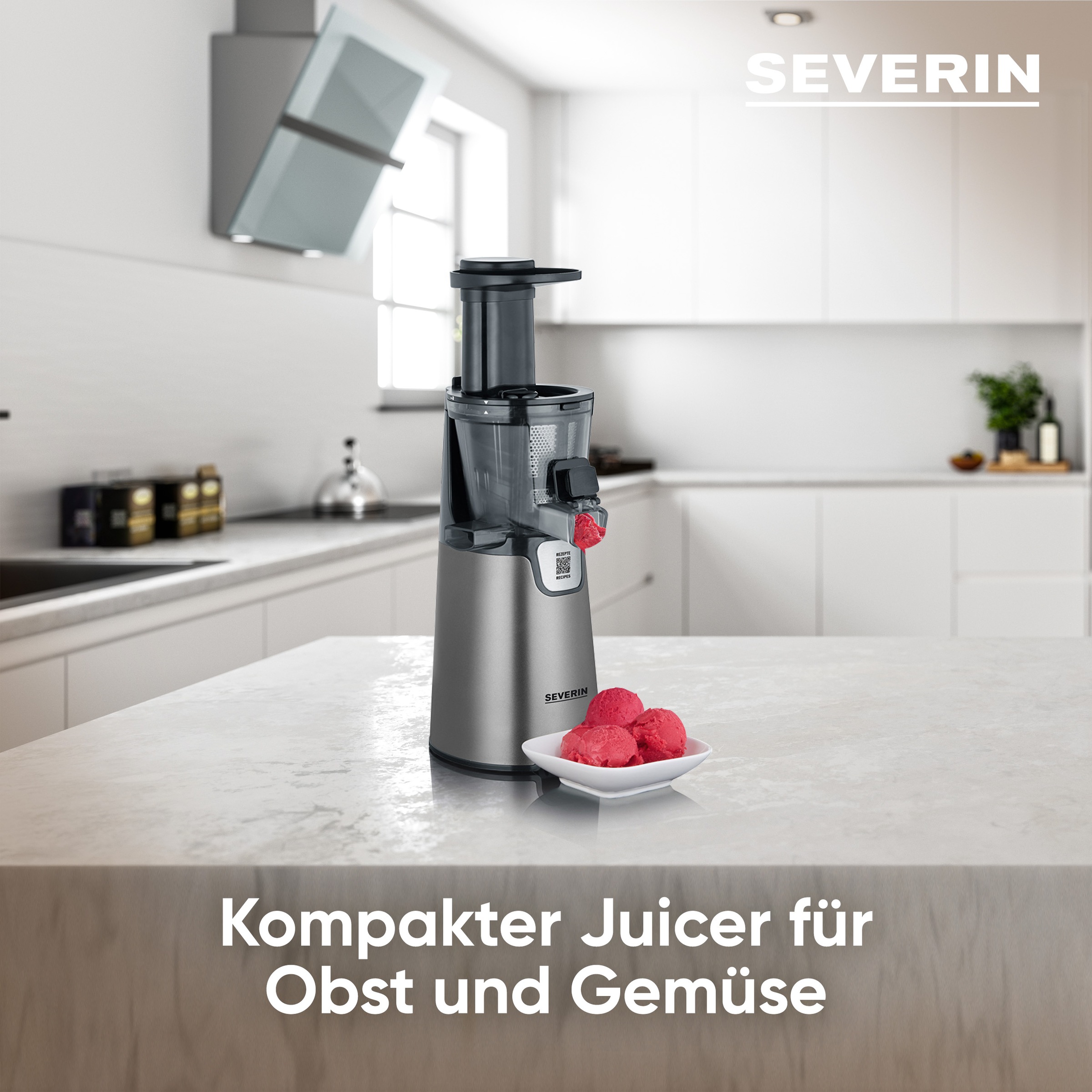 Severin Slow Juicer »ES 3571« 150 W für Säfte, Sorbets, Marmelade uvm., mit Easy-Clean Konzept