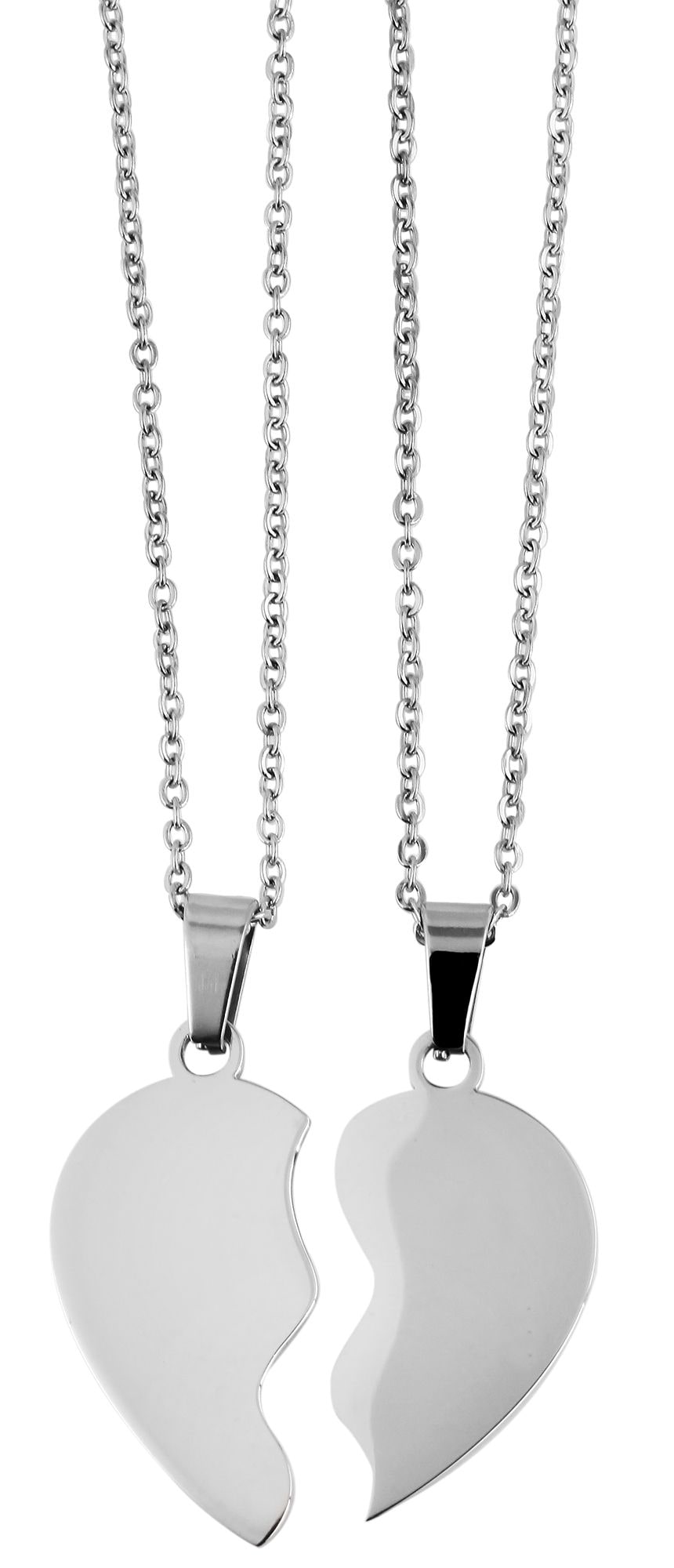 Adelia´s Gliederkette »Unisex Halskette ¿ Herz aus Edelstahl 43 cm«