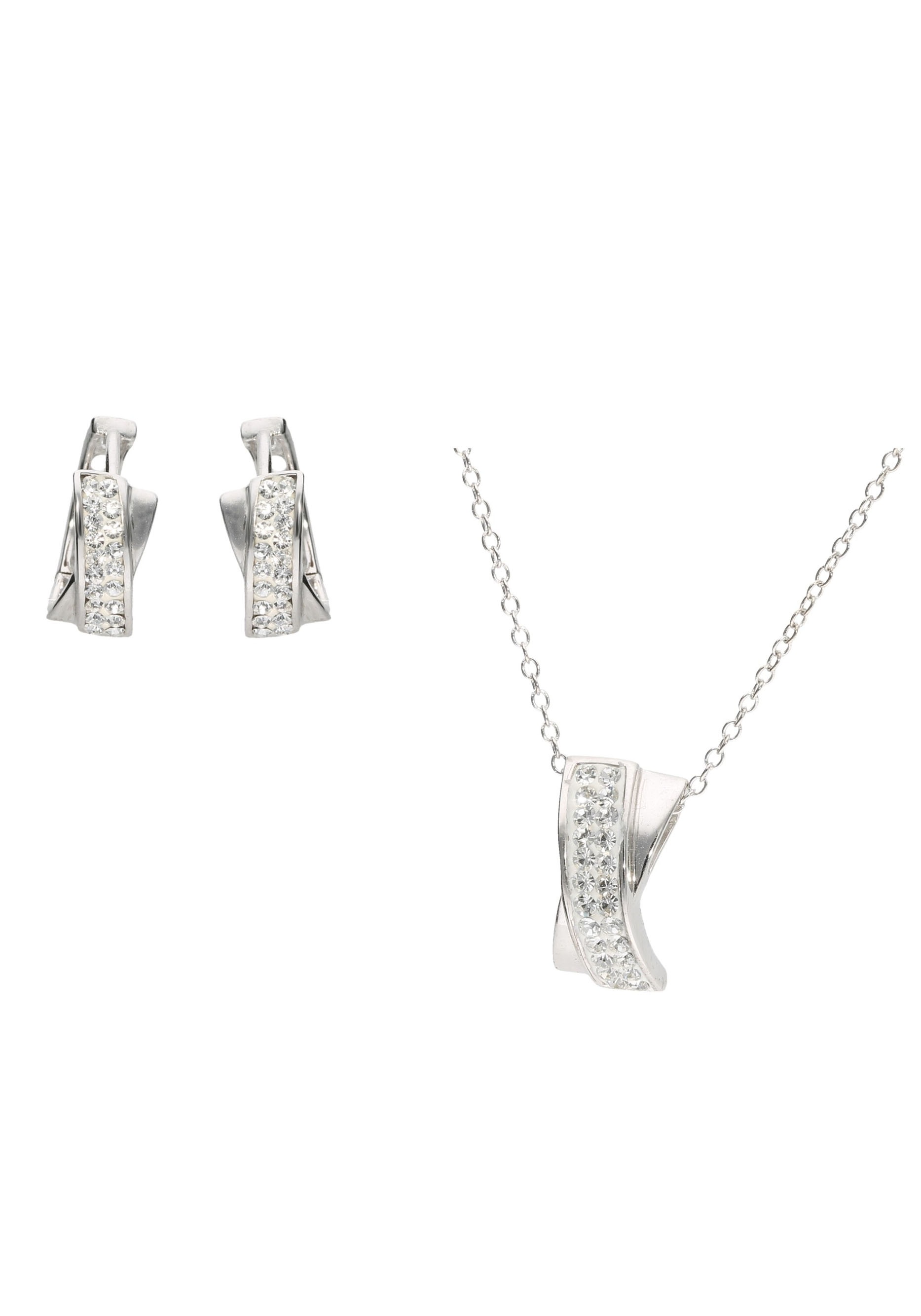 Firetti Schmuckset »X-Form«, (Set, 4 tlg.), mit Kristallsteinen