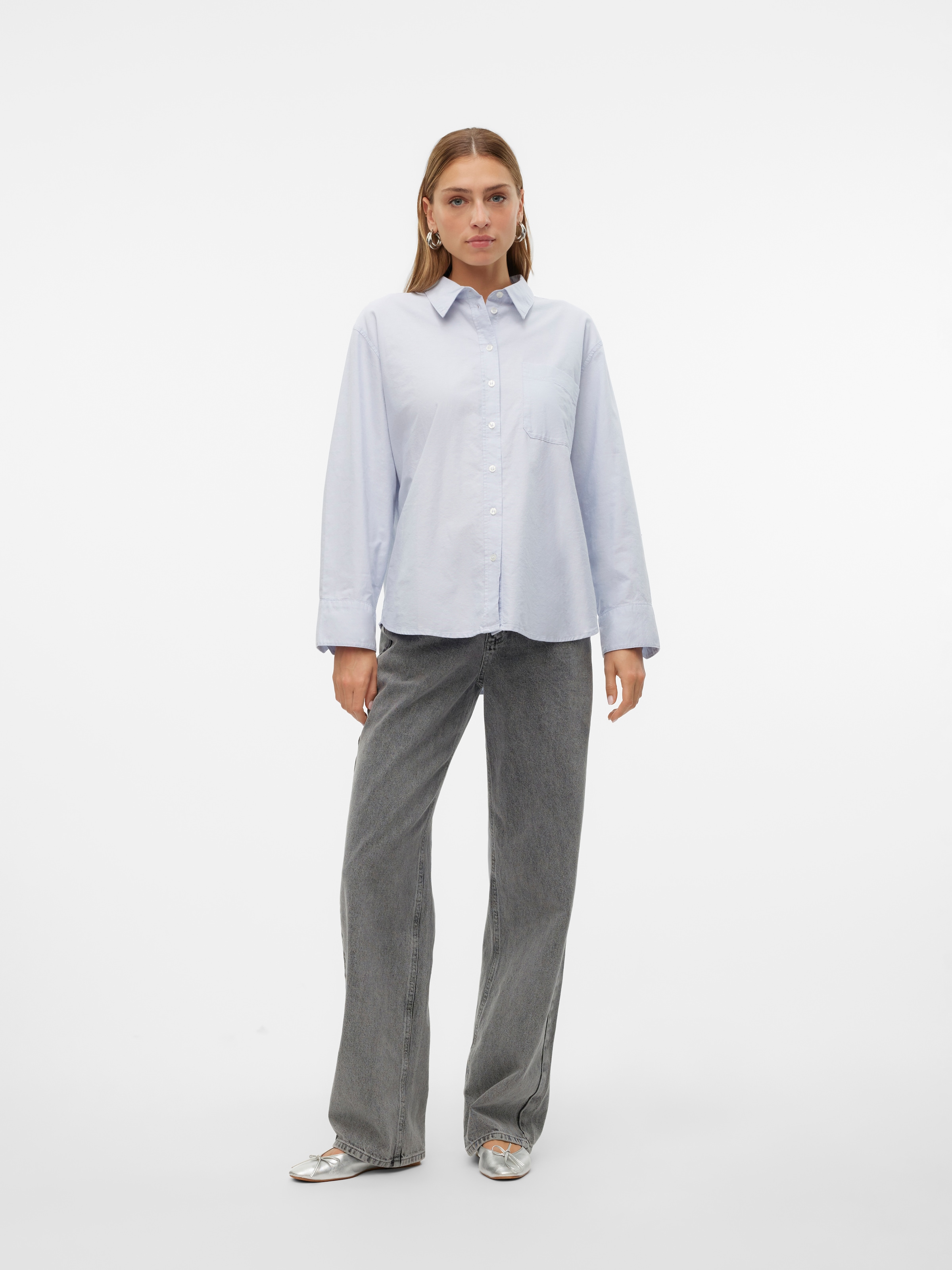 Vero Moda Langarmbluse »VMIDA OXFORD SHIRT WVN GA NOOS«