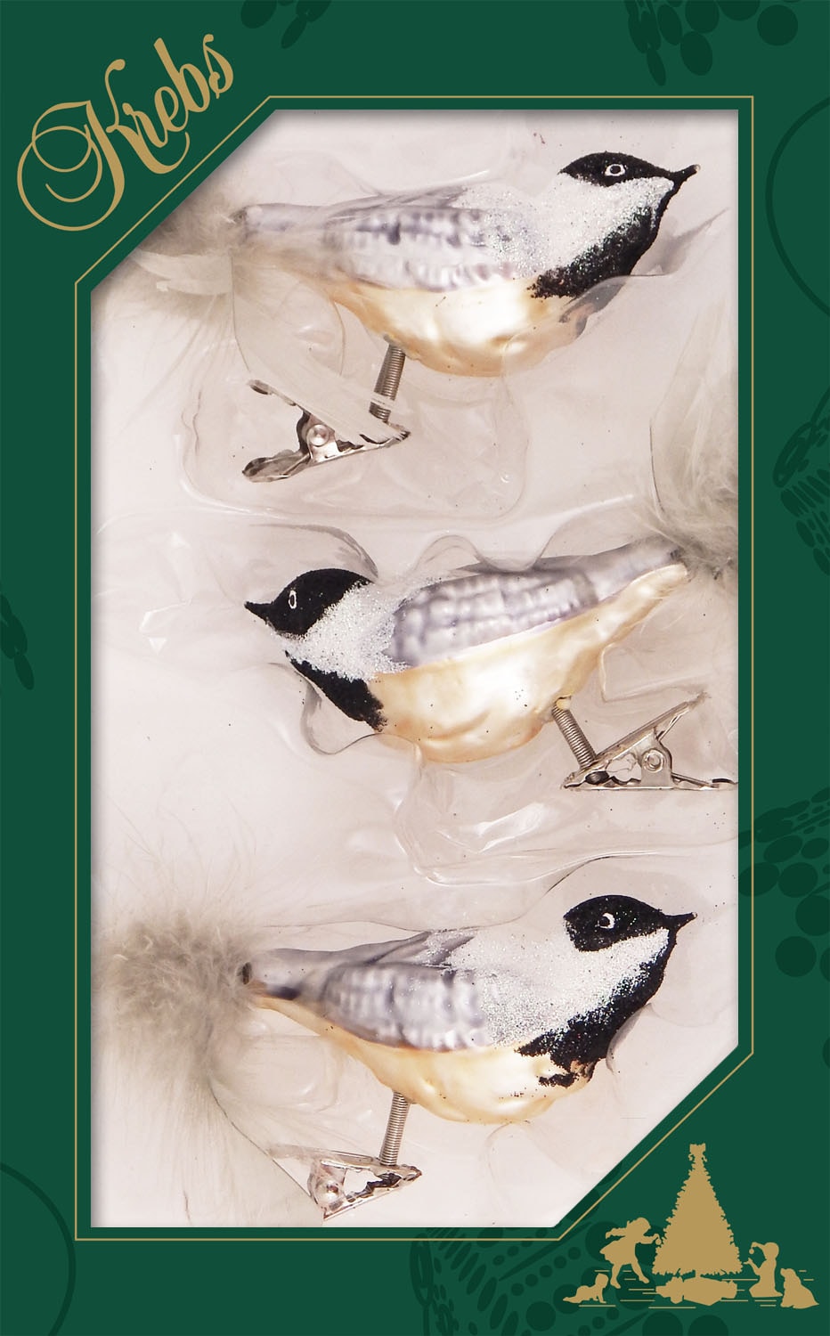 3 Krebs Glas Shop tlg.), Vogelsortiment im Christbaumschmuck«, (Set, bestellen Weihnachtsdeko, Online »CBK60494, OTTO Weihnachtsbaumklammer Lauscha