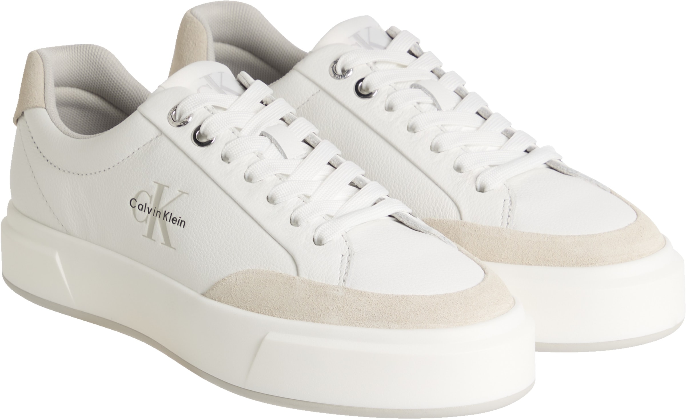 Calvin Klein Jeans Sneaker »BASKET CUPSOLE LACEUP LTH MIX«  Basket-Sneaker, Halbschuh, Schnürschuh mit Plateausohle