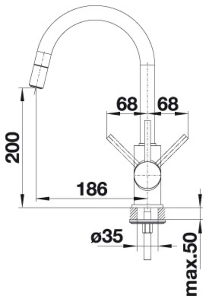 Blanco Küchenarmatur »MIDA-S« mit Ausziehbrause