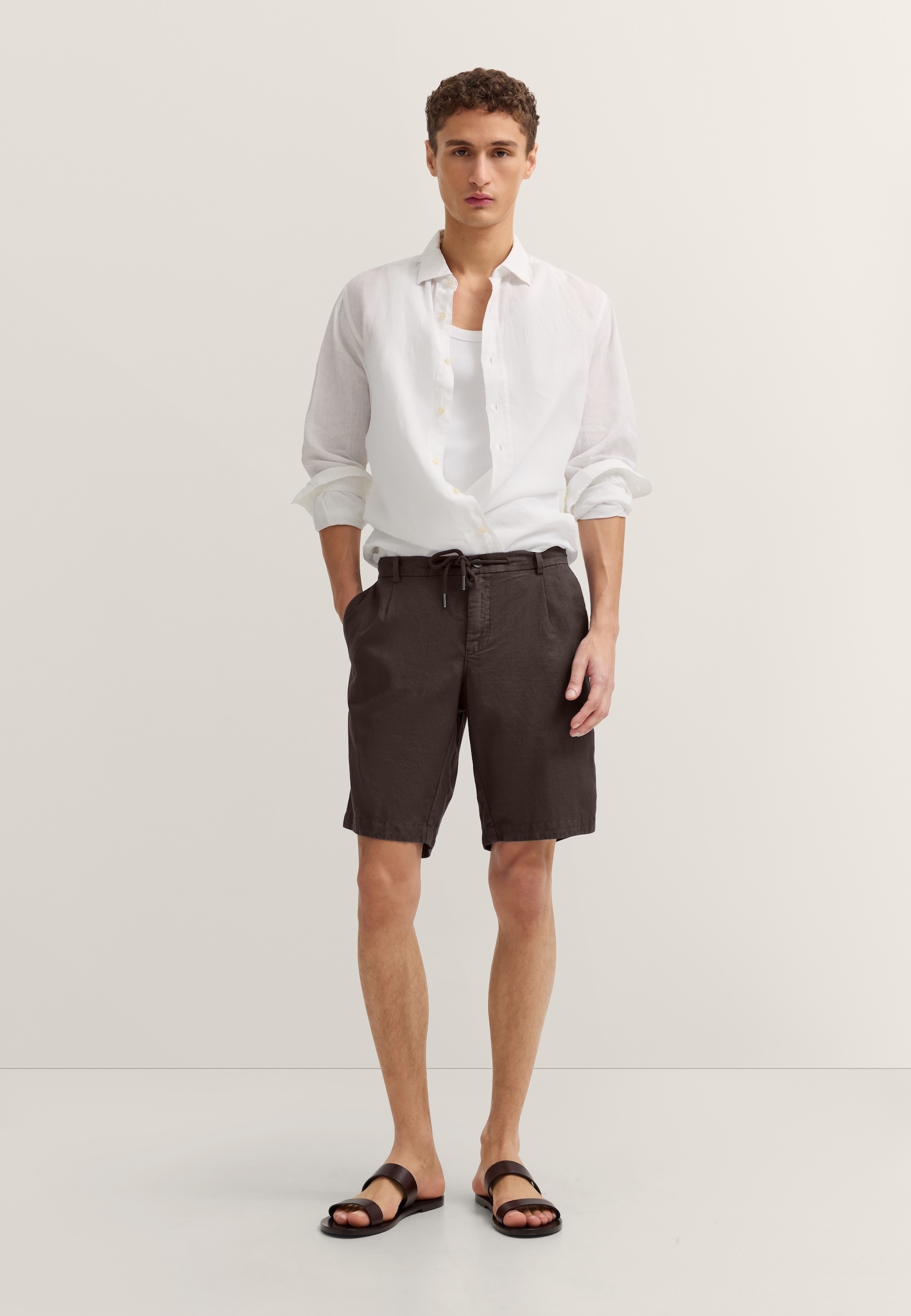 bugatti Bermudas »Soft touch«  Leinen-Baumwoll-Mix