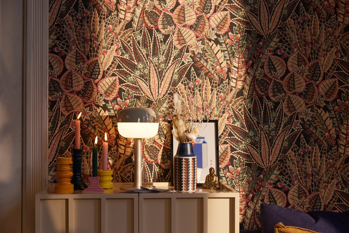 living walls Vliestapete »Stories of Life Tapete Dschungel Blätter Bunt Vliestapete« Motiv | botanisch | floral leicht strukturiert Florale Botanische Mustertapete Wohnzimmer Tapeten Wohnzimmer modern