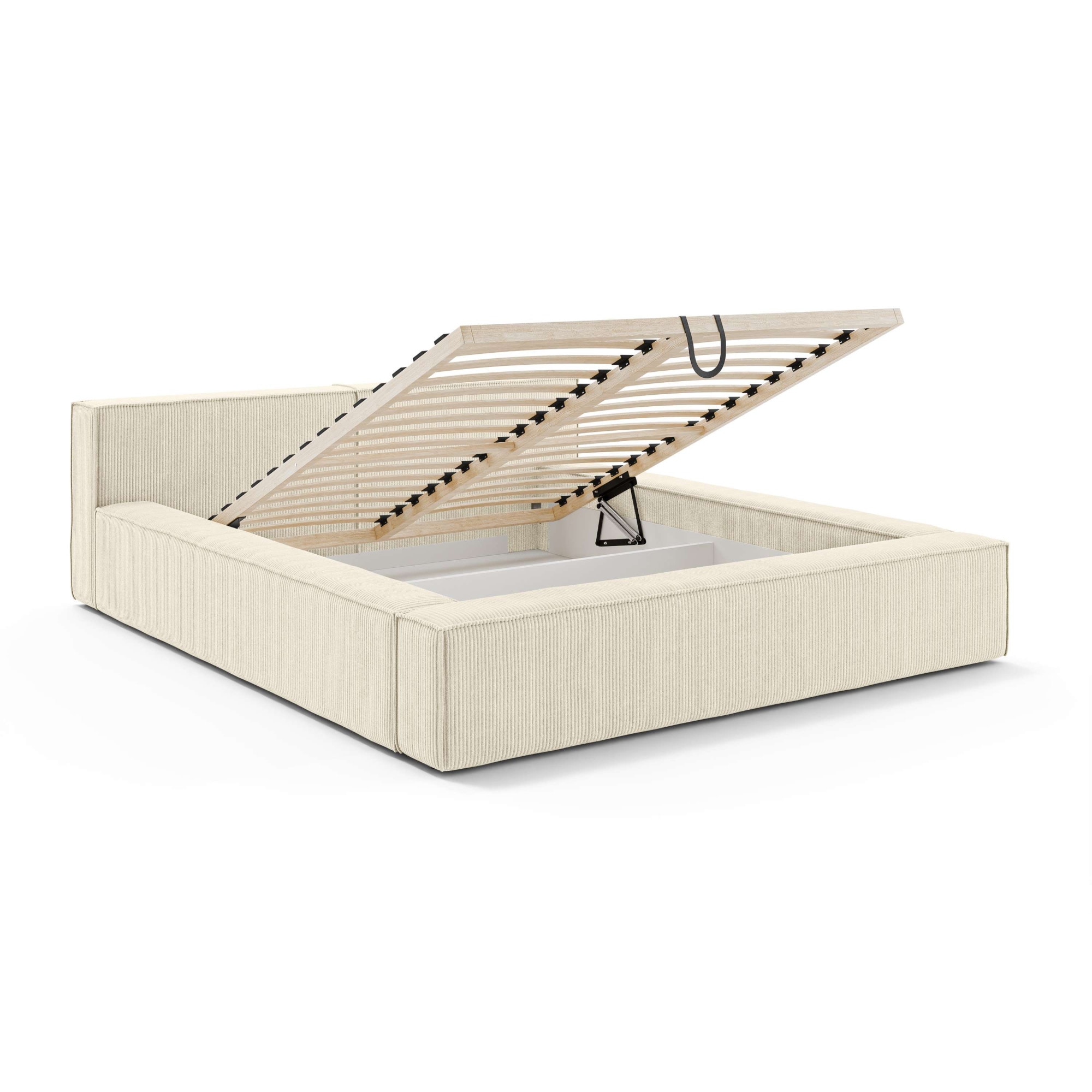 Home affaire Polsterbett »LAUREDA Bettgestell mit Lattenrost, in 4 Breiten- 140, 160, 180, 200cm« mit Kopfteil und Bettkasten, ohne Matratze