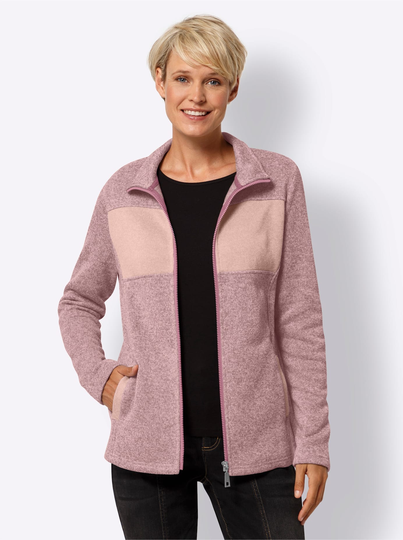 Strickfleecejacke