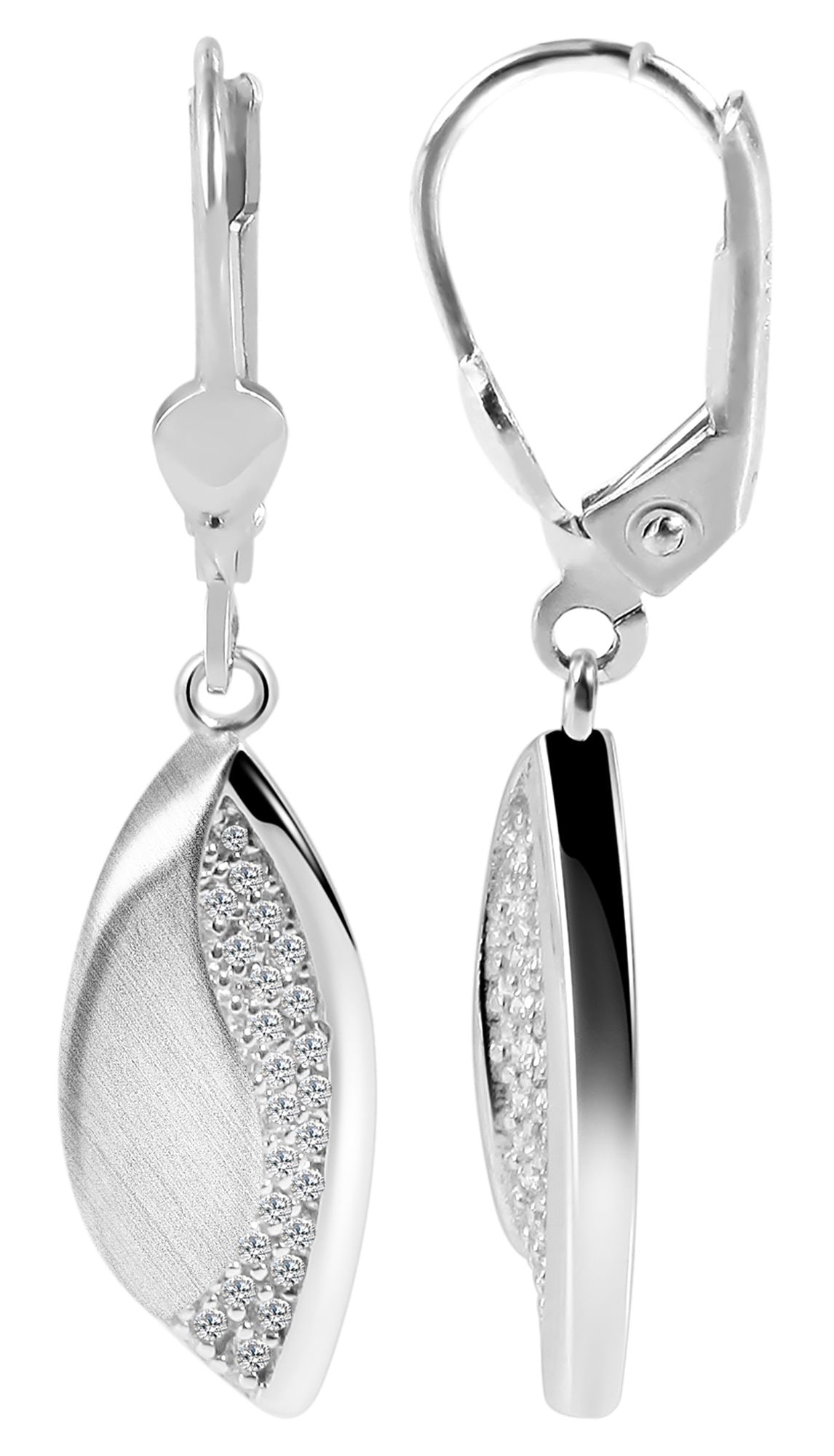 Adelia´s Paar Ohrhänger »Damen Ohrringe ¿ Ohrhänger aus 925 Silber mit Zirkonia«