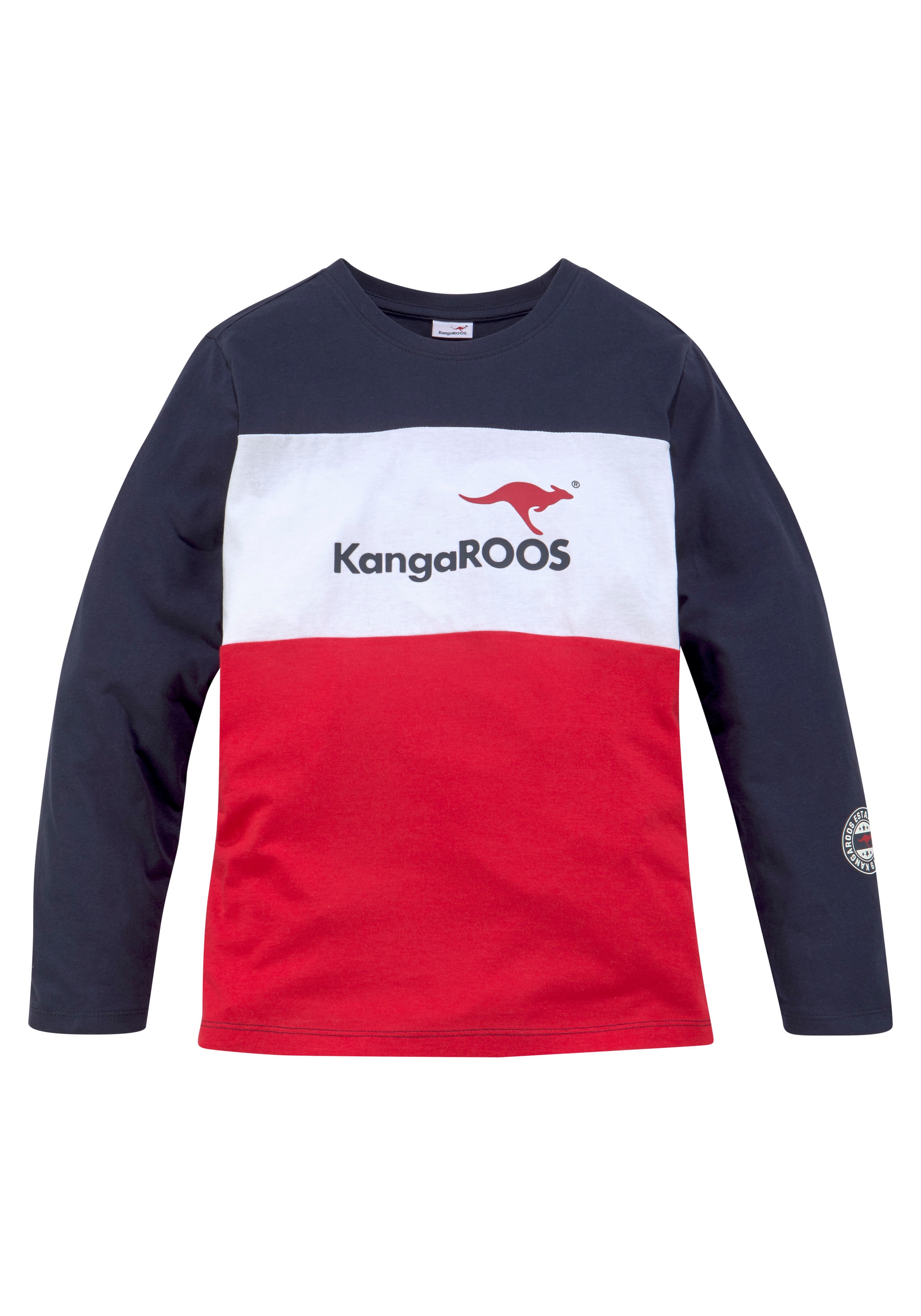 [Super ≈ Günstiger Preis] KangaROOS Langarmshirt, im colorblocking Design OTTO bei