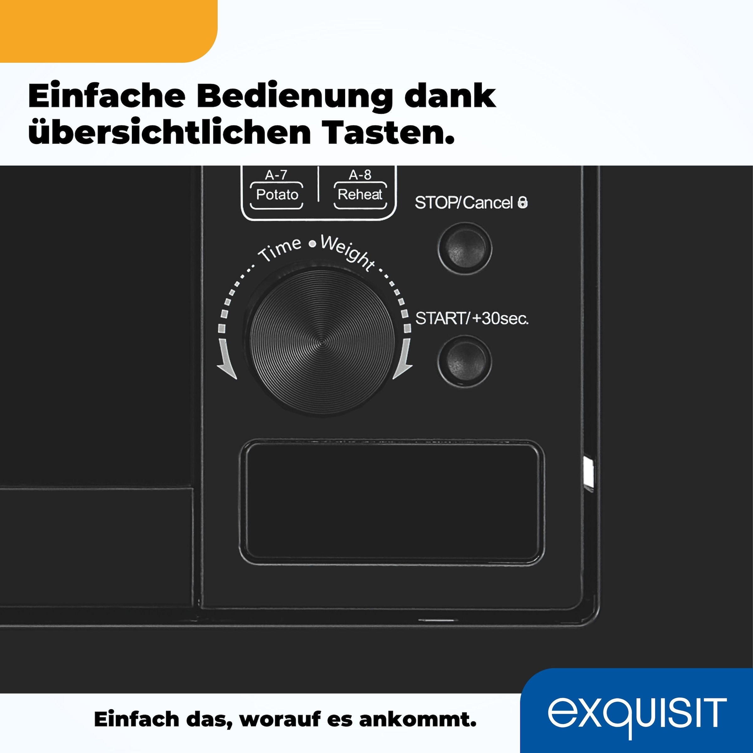 exquisit Einbau-Mikrowelle »EMW20-DG-020«, Grill-Mikrowelle, 1300 W