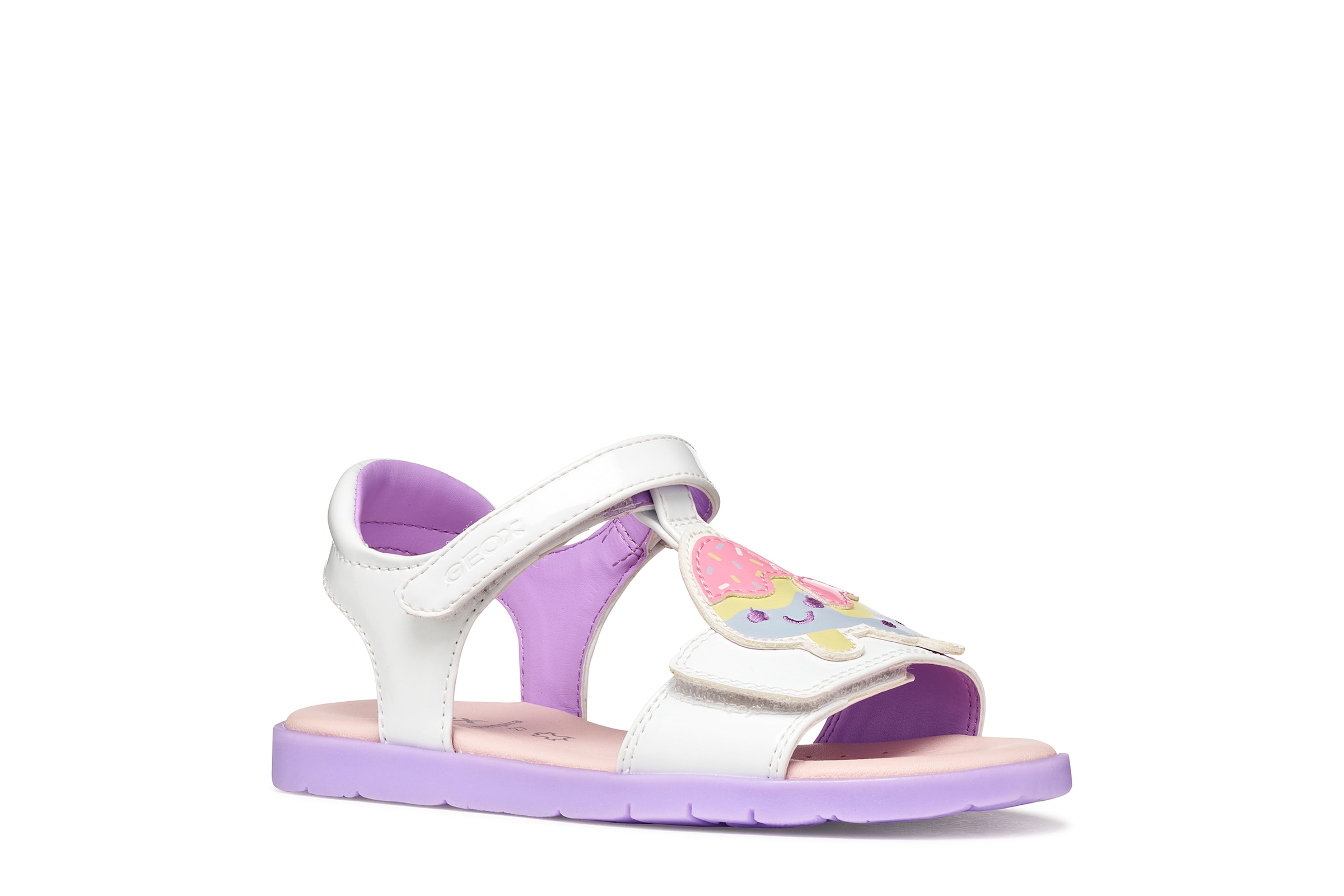 Geox Sandale »J SANDAL JOYFOOT GIR«  Sommerschuh, Klettschuh, Größenschablone zum Download
