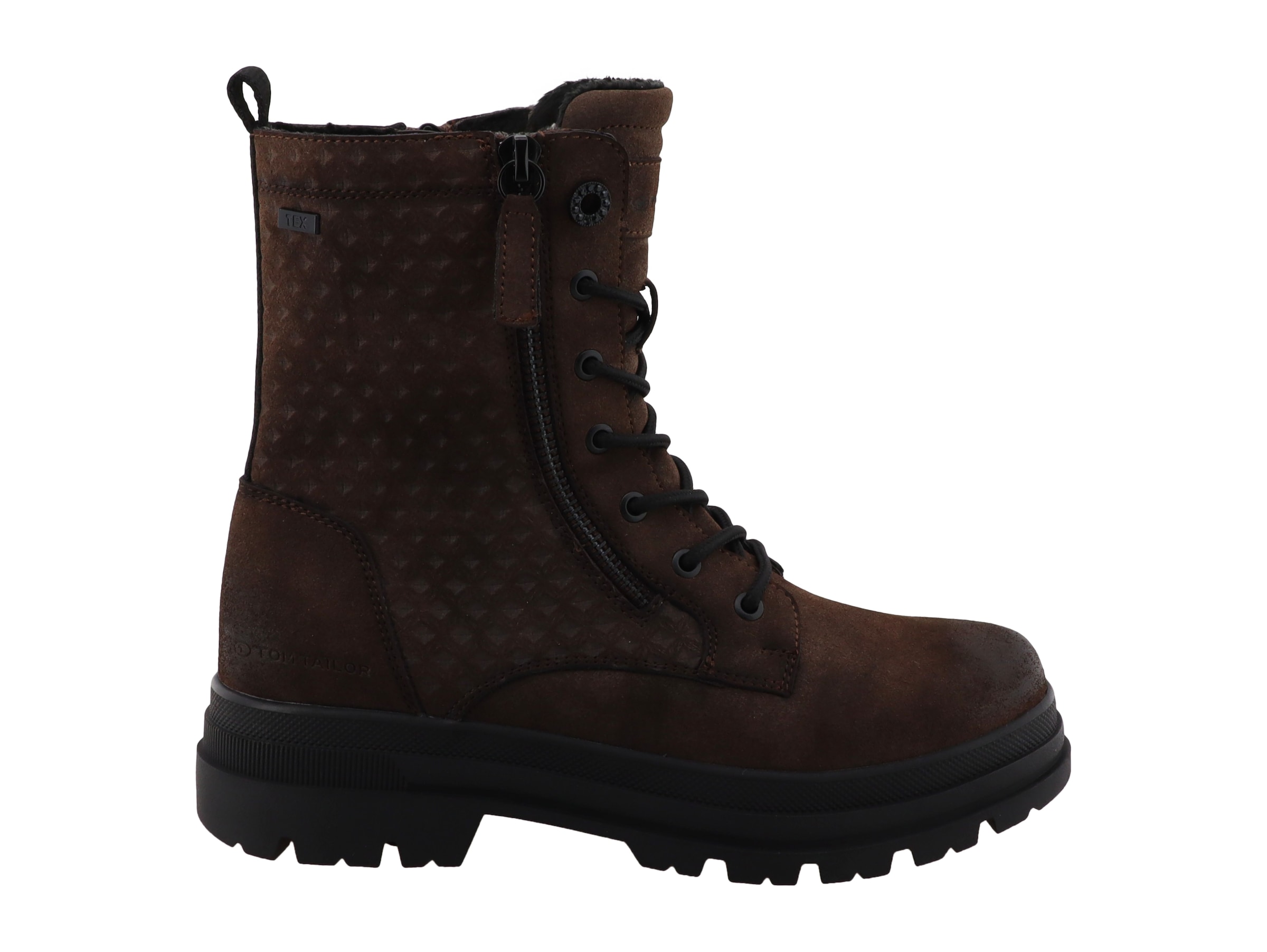 TOM TAILOR Winterboots  Blockabsatz, Schnürboots mit wasserabweisender TEX-Ausstattung