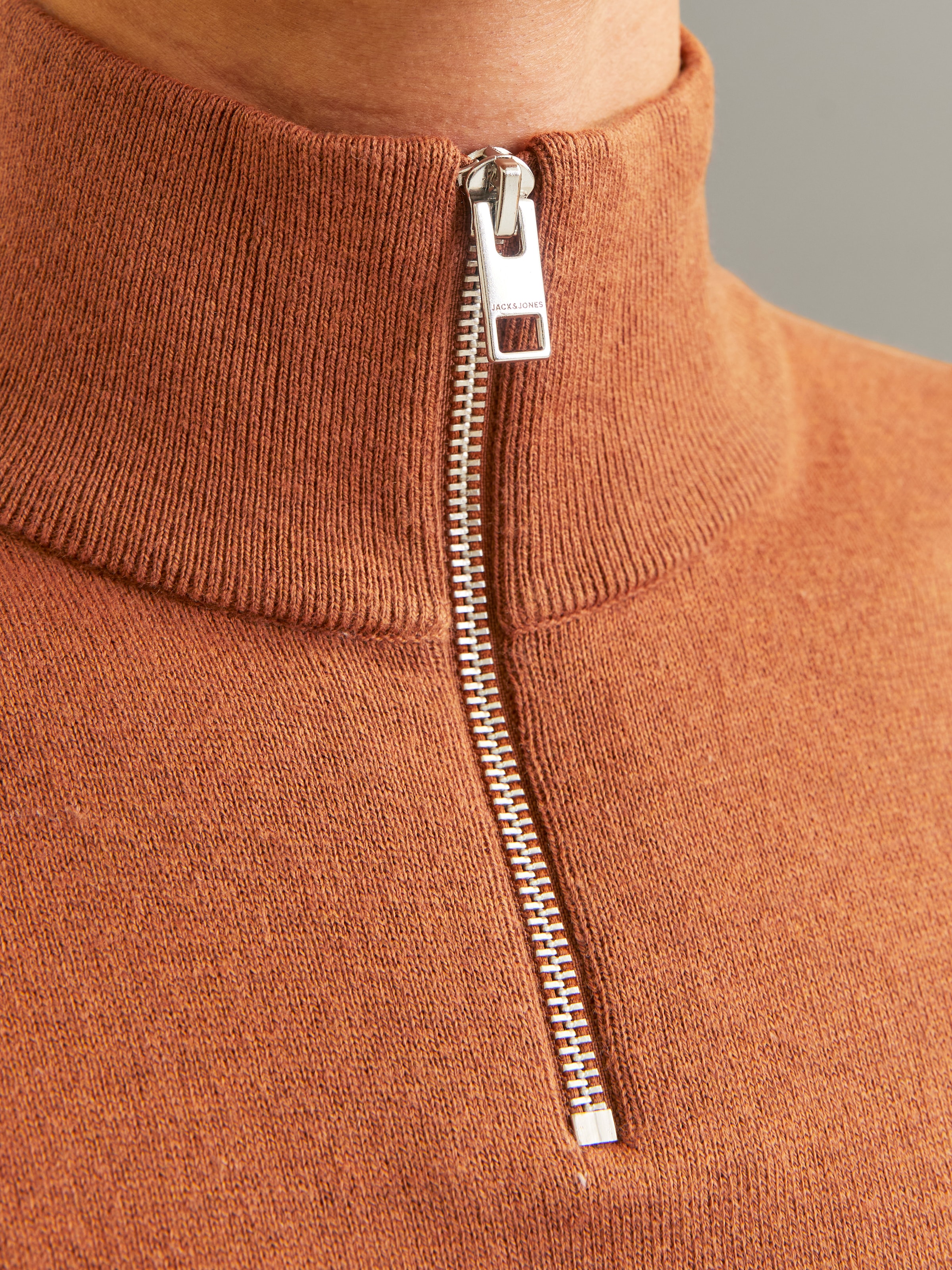 Jack & Jones Troyer »JJEEMIL KNIT HALF ZIP NOOS«, mit Rippbündchen