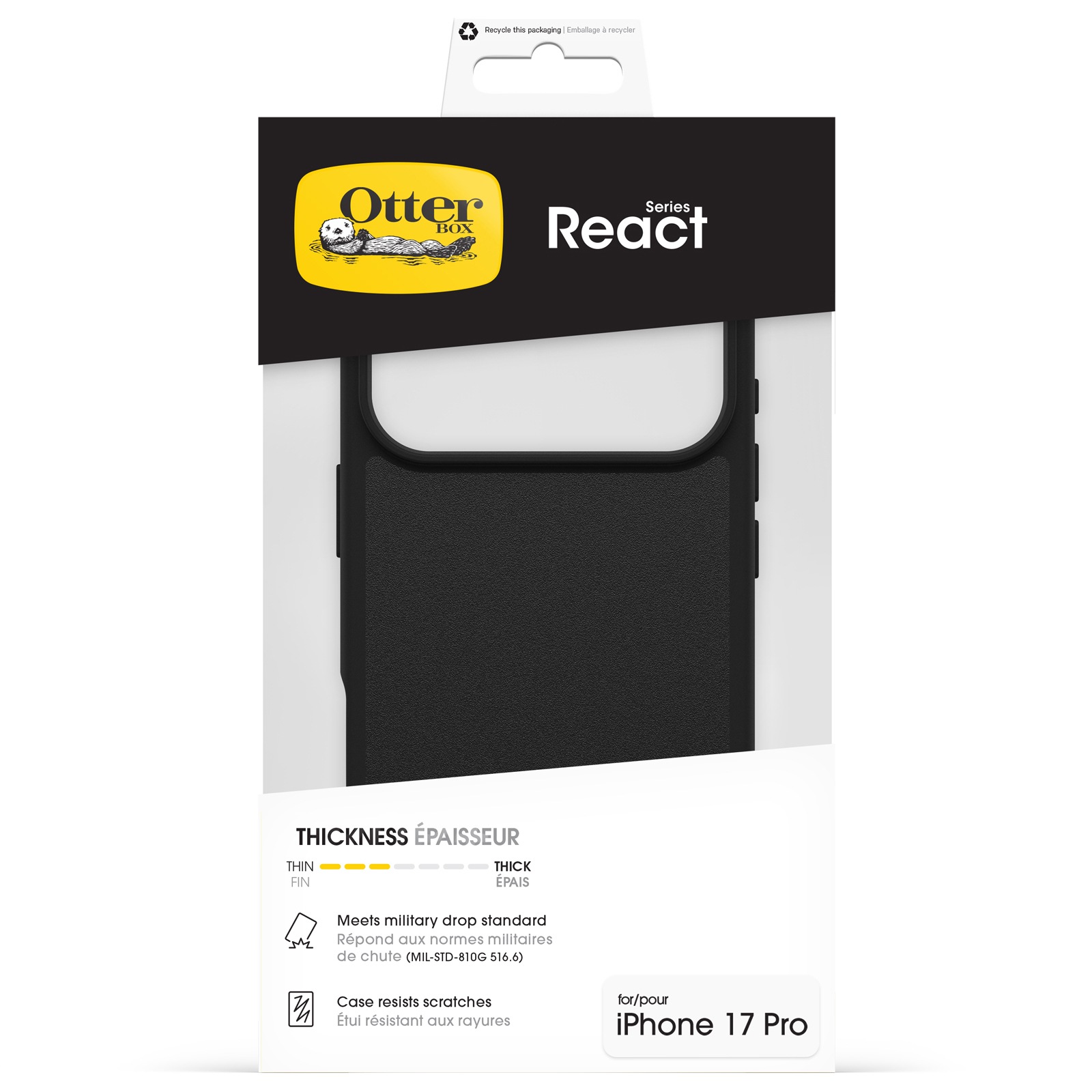 Otterbox Handyhülle »React Series für Apple iPhone 17 Pro« Apple iPhone 17 Pro Backcover, Schutzhülle, Handyschutzhülle, Case, Schutzcase, stoßfest