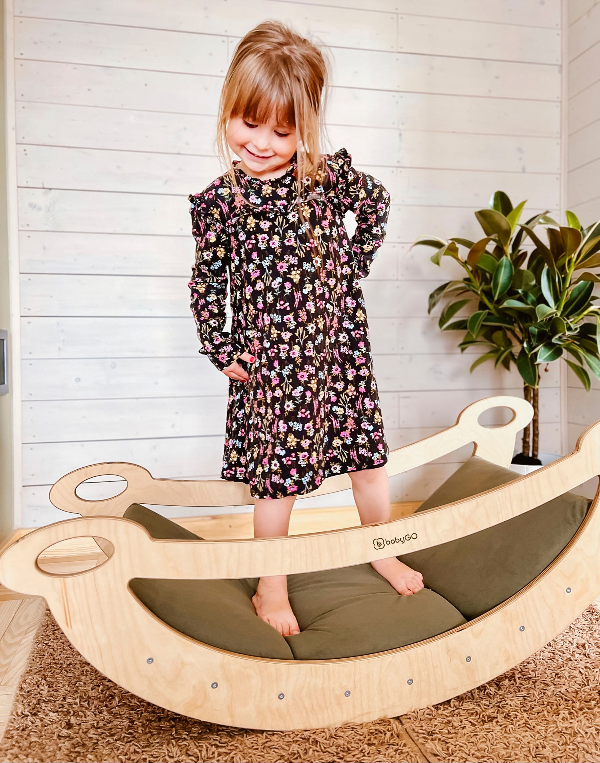 BabyGo Wippe »Woodland Bogenwippe, Seesaw mit Polstereinlage«, Made in Europe