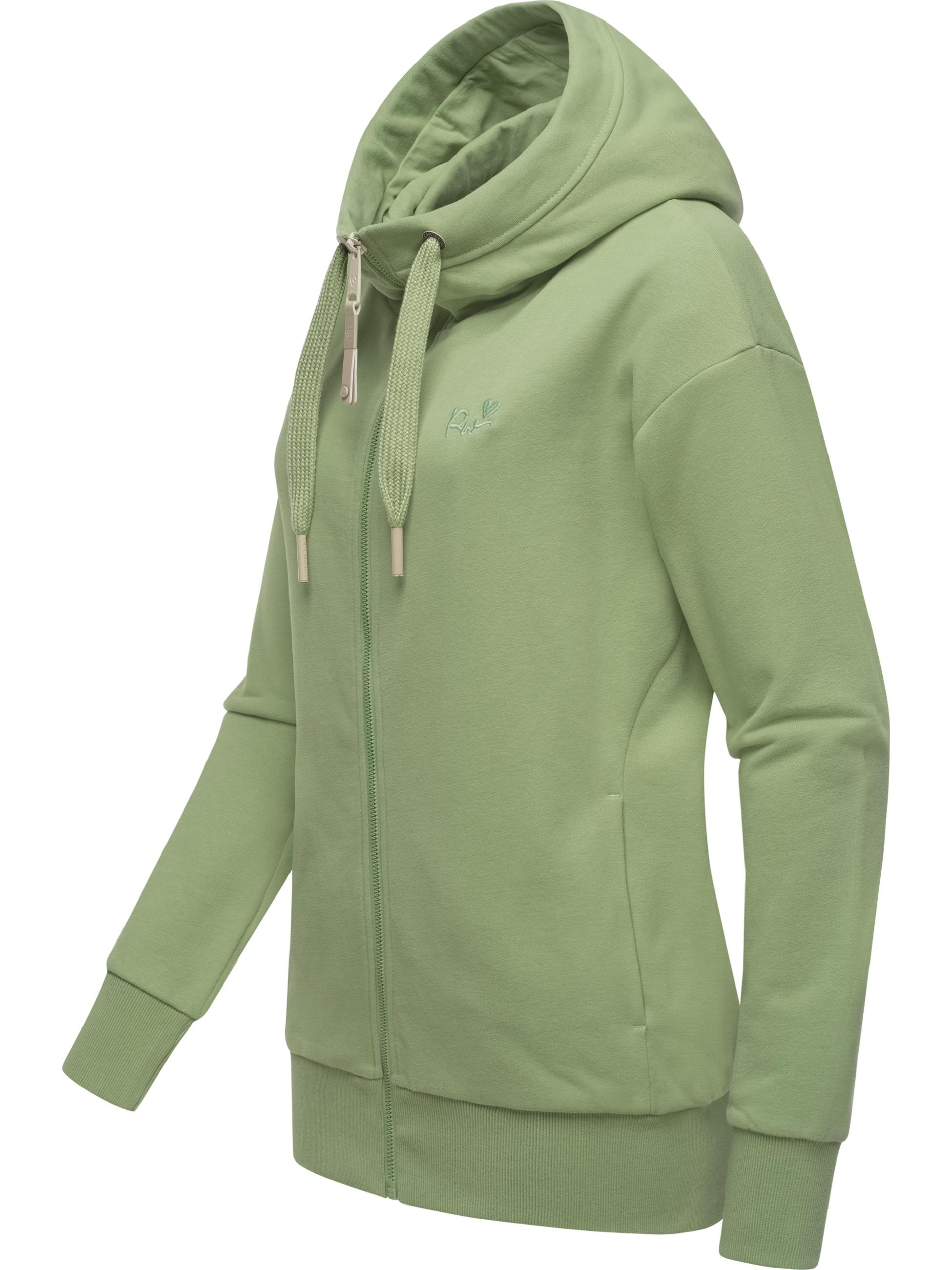 Ragwear Kapuzensweatjacke »Sweatjacke Yodis Zip«, weicher Damen Zip-Hoodie mit Kapuze