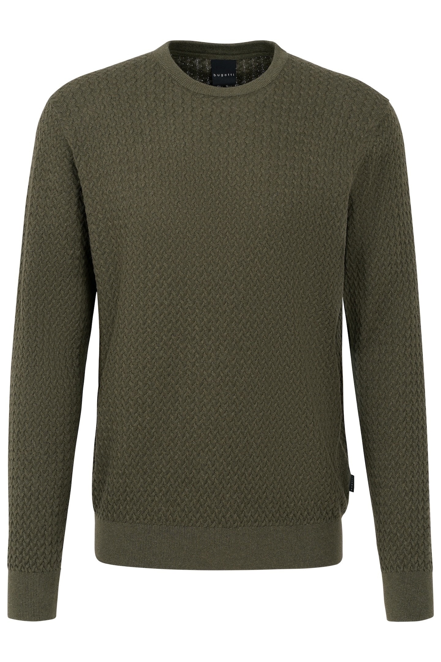 bugatti Strickpullover, mit Geflechtstruktur