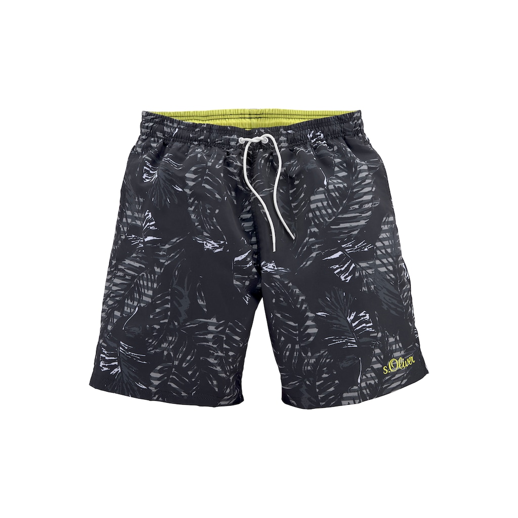 s.Oliver Badeshorts »Blade«, mit trendigem Palmenprint