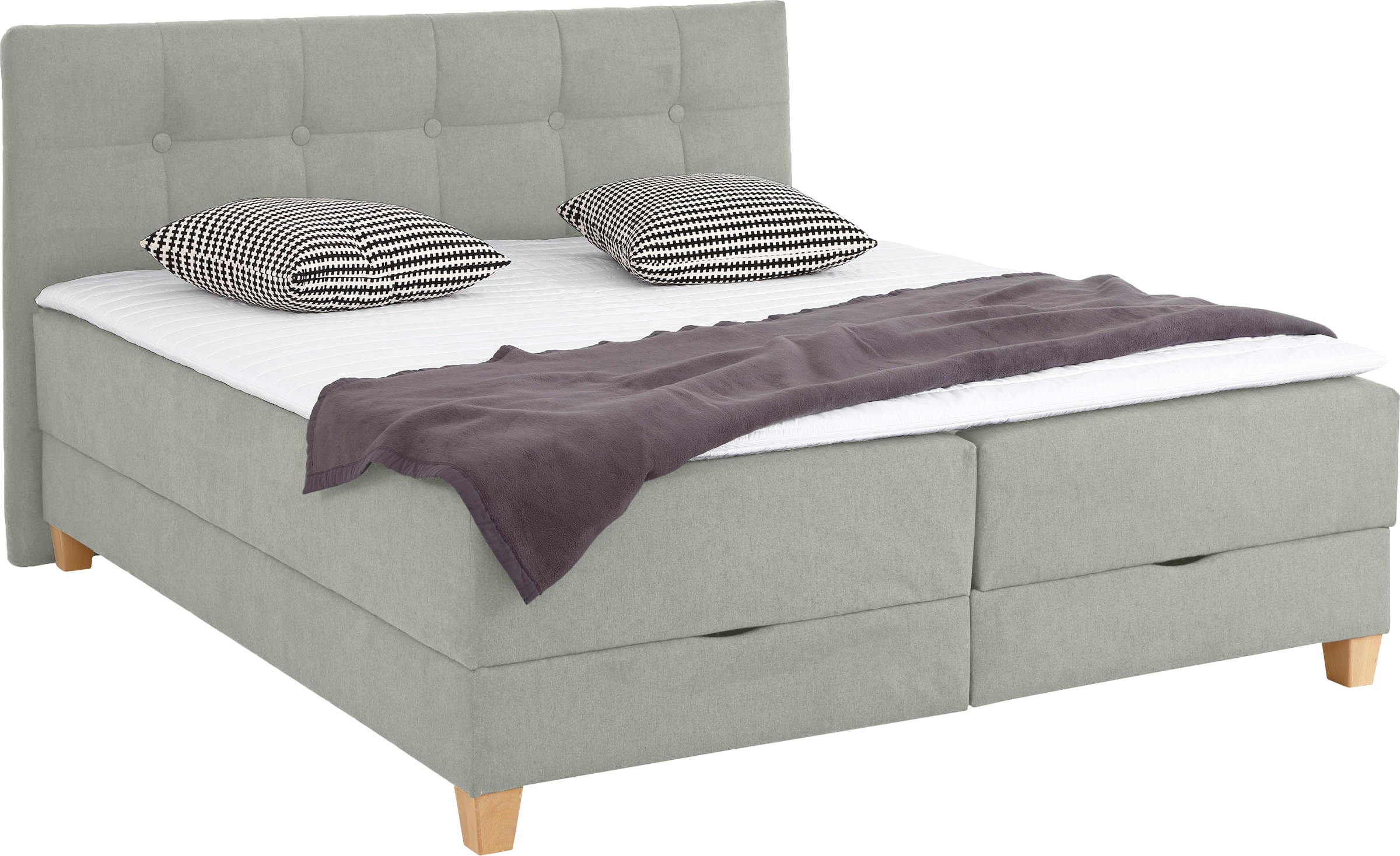Home affaire Boxbett »Lonrai«, in H2,H3 & H4 und XXL - Überlänge 220cm wählbar, inkl. Topper