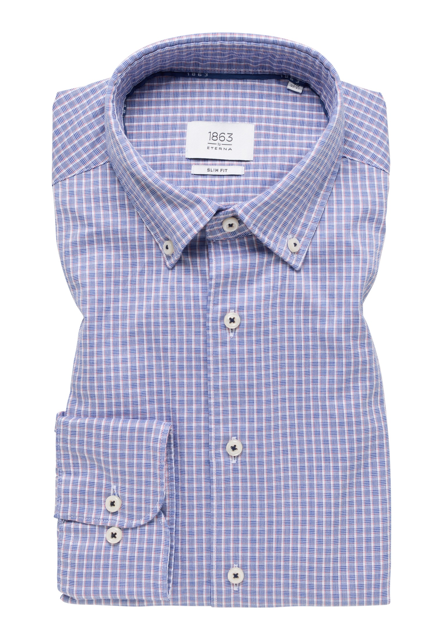 Eterna Langarmhemd »SLIM FIT« EASY IRON (bügelleicht)