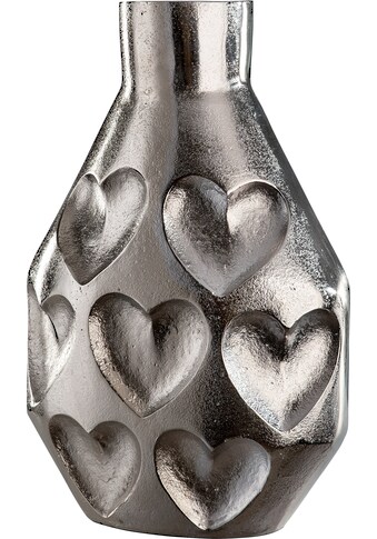 GILDE Dekovase »Eros«, (1 St.), aus Aluminium, mit Herzmotiv kaufen