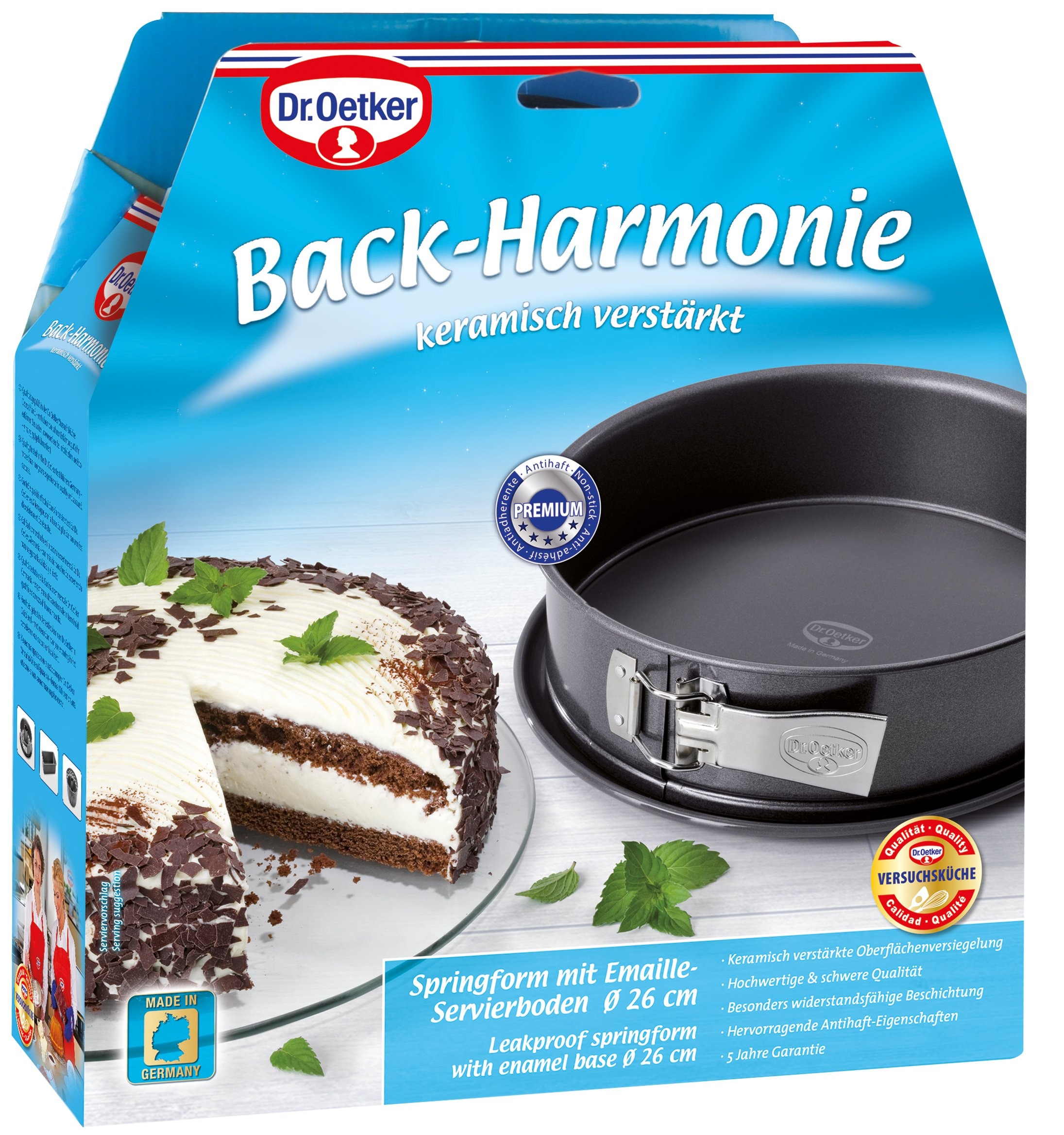 Dr. Oetker Küchenhelfer Springform »Back-Harmonie, mit Emaille-Servierboden«