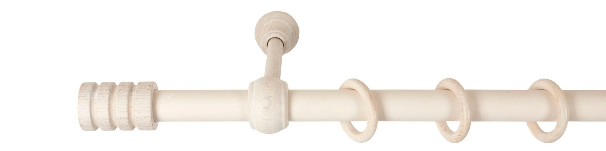 SN DECO GROUP Gardinenstange »Pisa«, 1 läufig-läufig, Fixmaß, 28 mm, Holz, verschiedene Längen und Farben, Komplettset