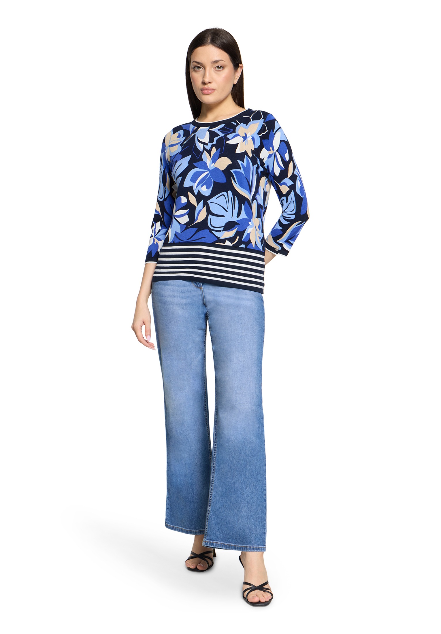 Betty Barclay Rundhalspullover »Feinstrickpullover mit Blumenprint«