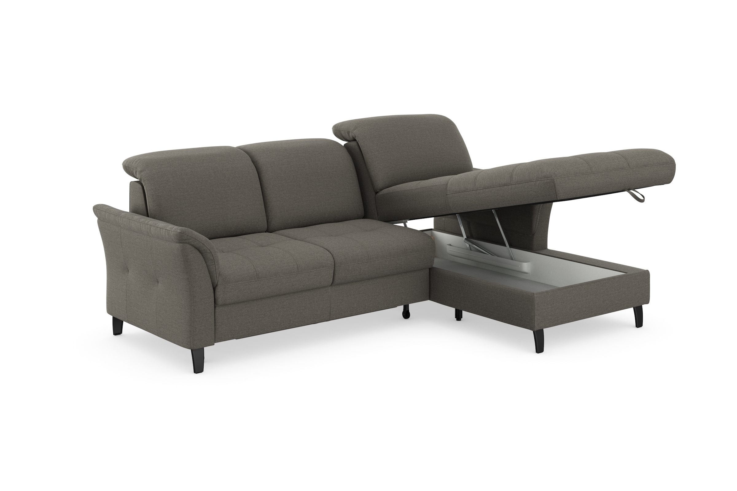 sit&more Ecksofa »Maggiore L-Form«, wahlweise mit Kopfteilverstellung, Bettfunktion und Bettkasten