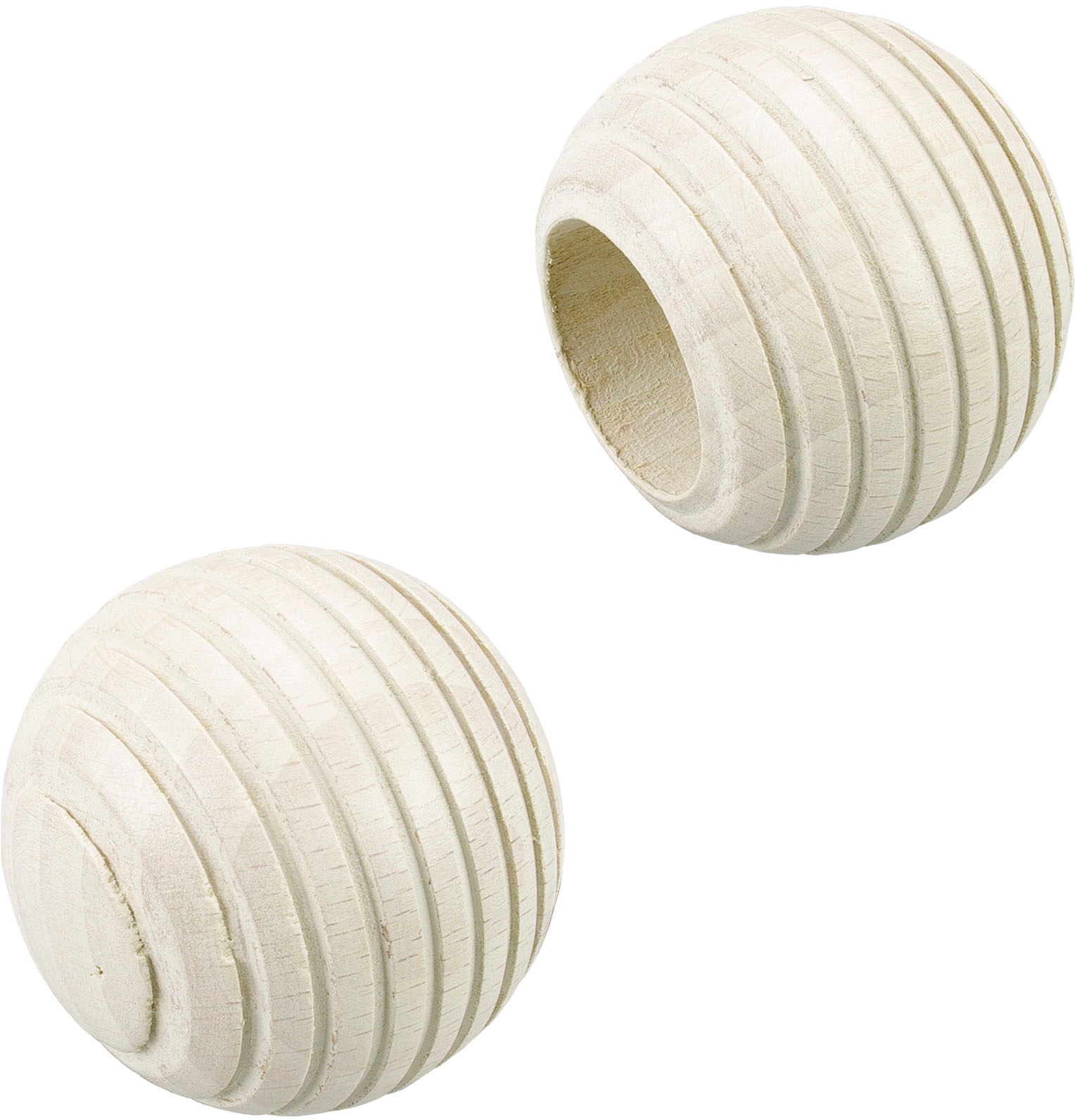 Liedeco Gardinenstange »Stilgarnitur 28 mm Kugel-Streifen«, 1 läufig-läufig, Fixmaß, Gardinenstange Komplett