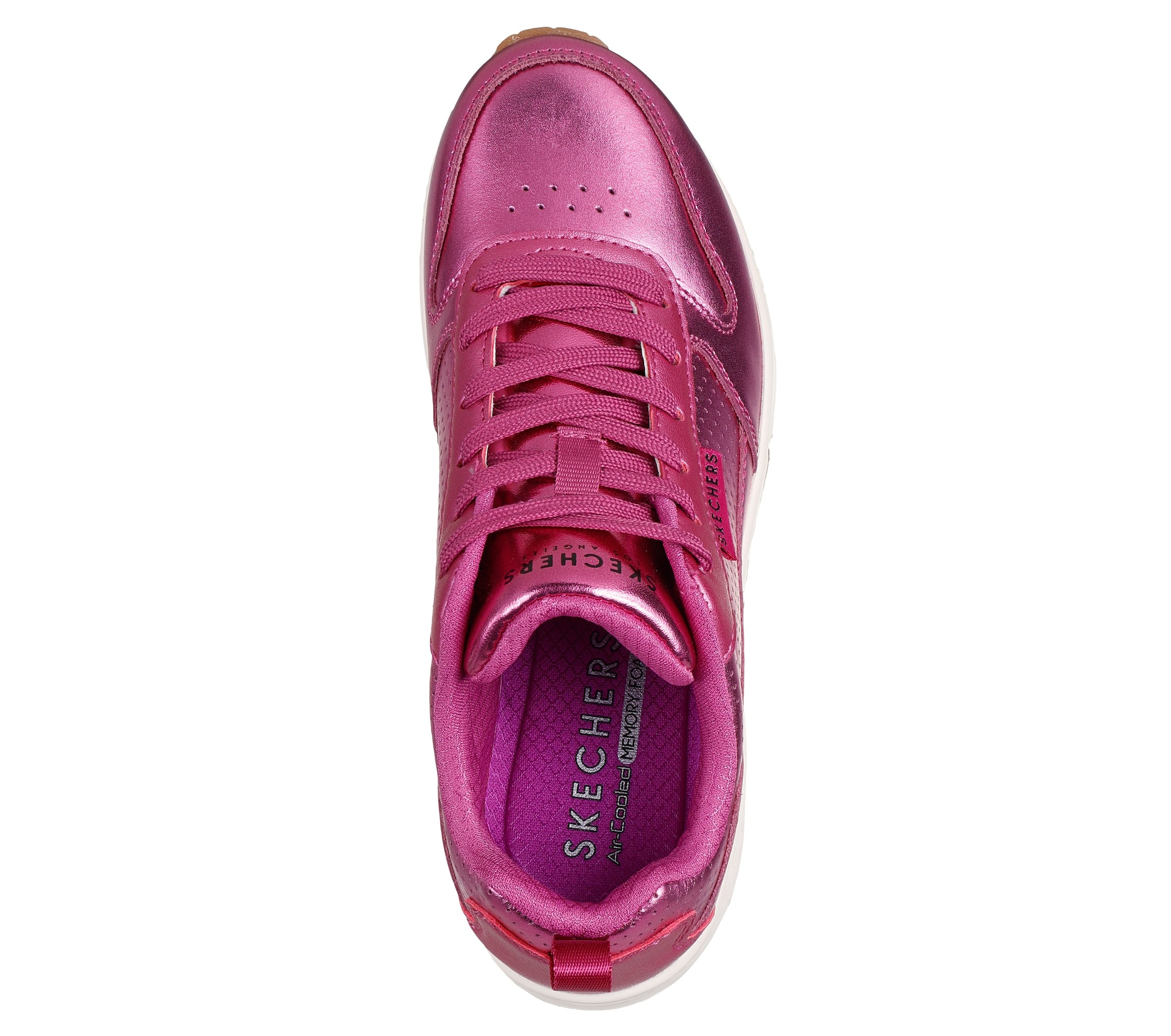 Skechers Sneaker »UNO-METALLIXS«  , Keilsneaker, Plateausneaker, Schnürschuh, Halbschuh im Metallic-Look