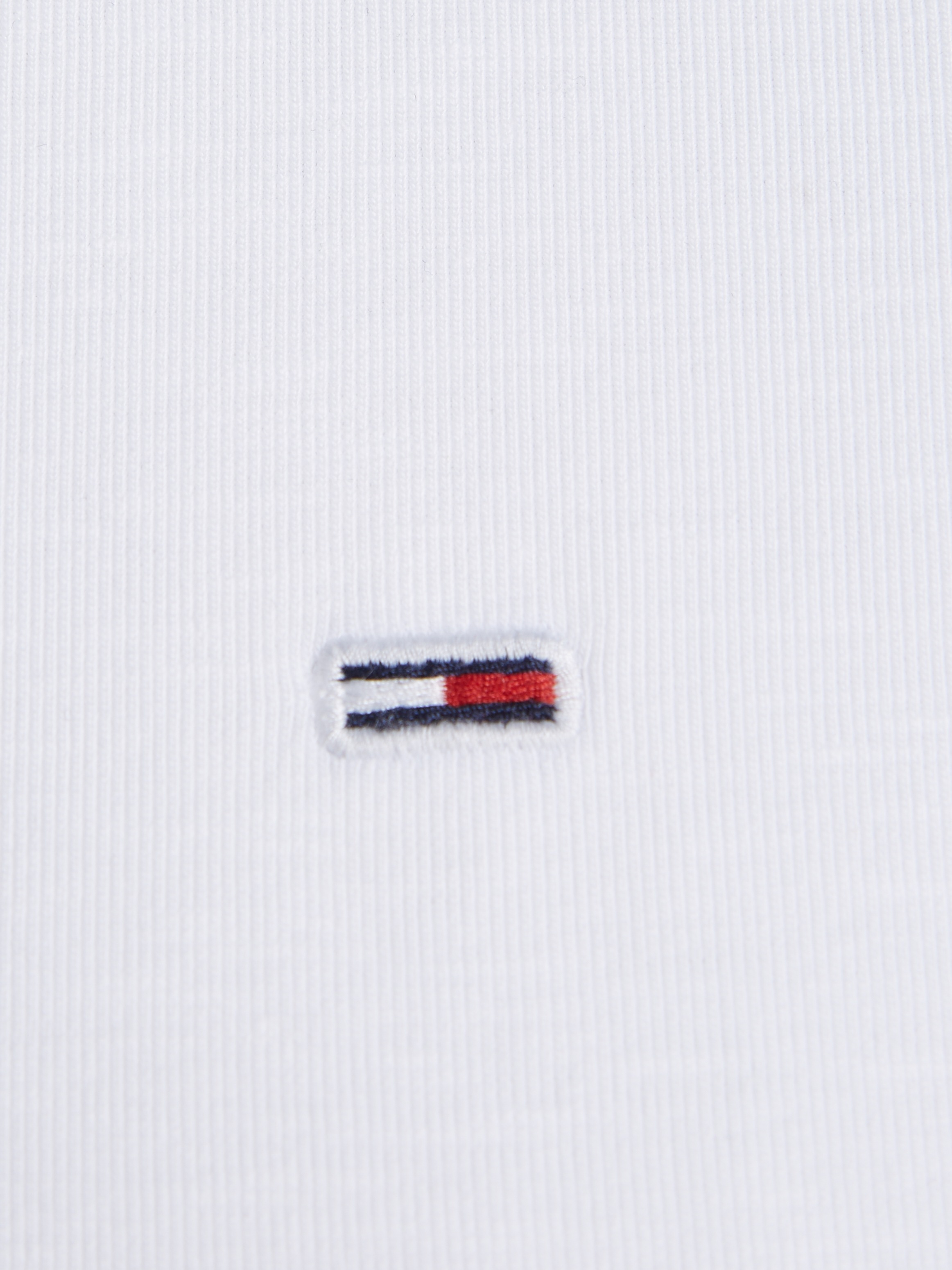 Tommy Jeans T-Shirt »TJW SLIM CRP BABYLOCK RIB TEE«, mit gewelltem Abschlüssen am Ärmel & Saum