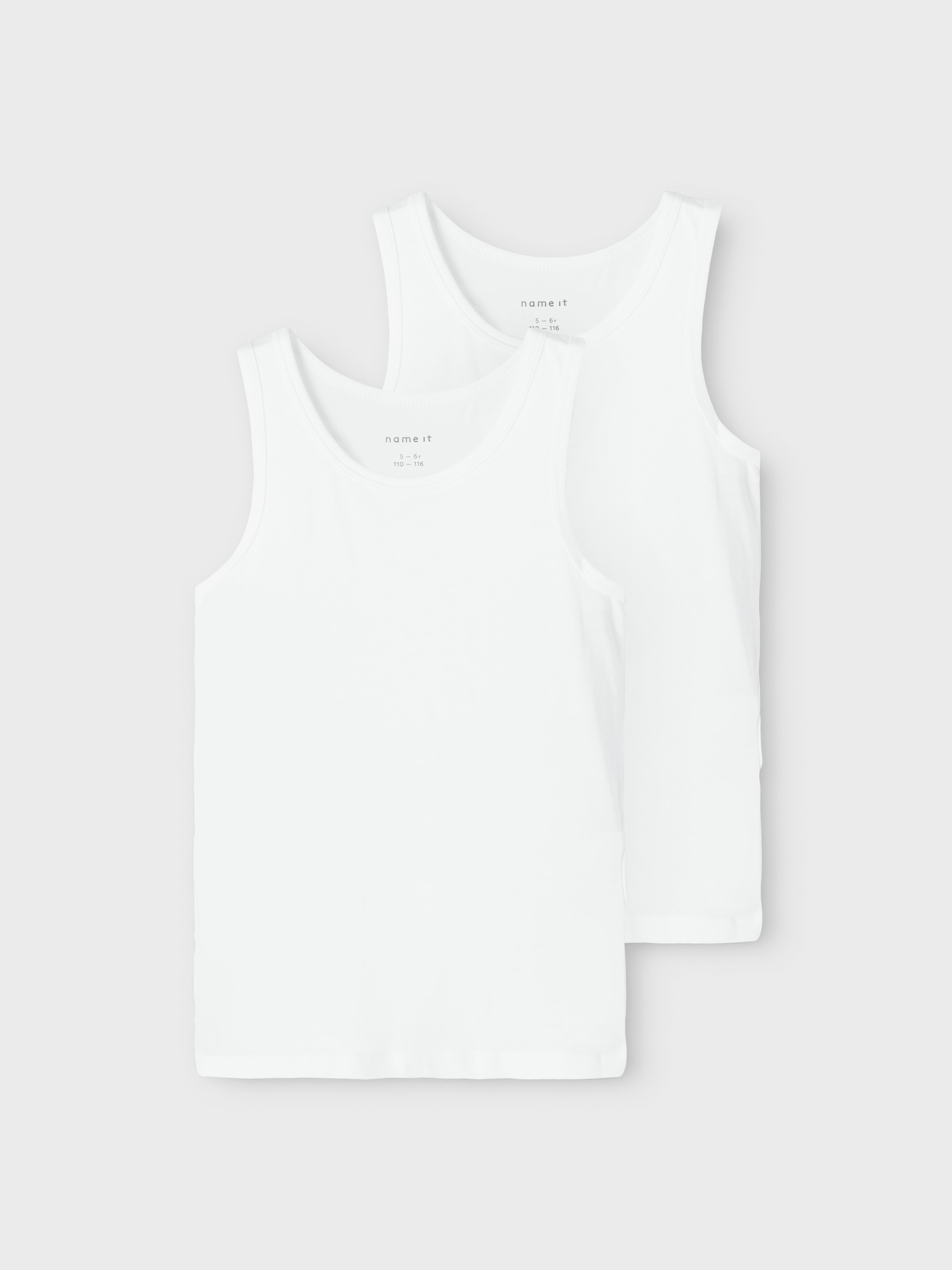 Name It Unterhemd »NKMTANK für Jungen mit Rundhals und elastischem Tragekomfort« Packung, 2 Stk. normal, Jersey, eingefasste Kante, Rundhals