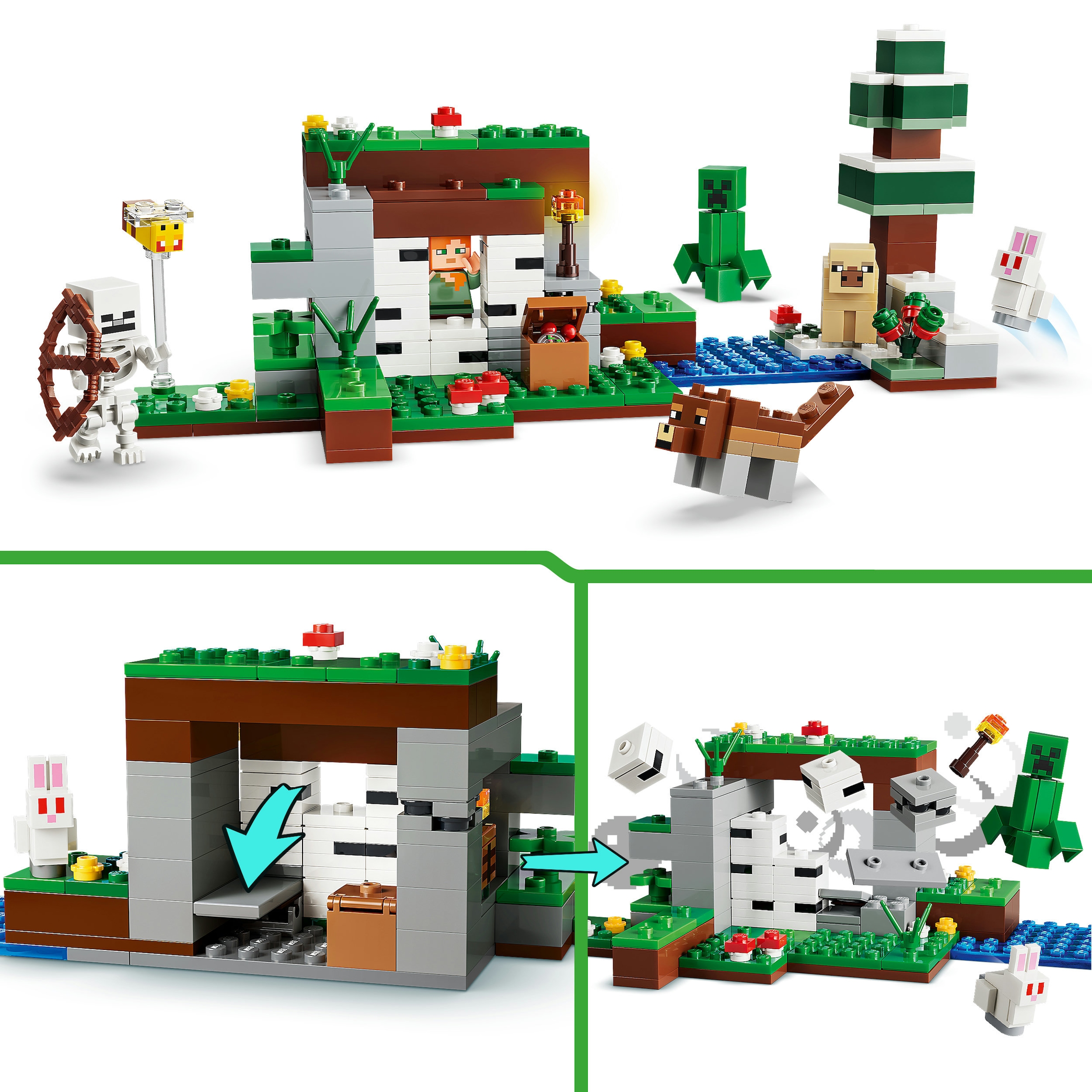 LEGO® Konstruktionsspielsteine »Erstes Abenteuer in der Nacht (21593), LEGO Minecraft« Made in Europe