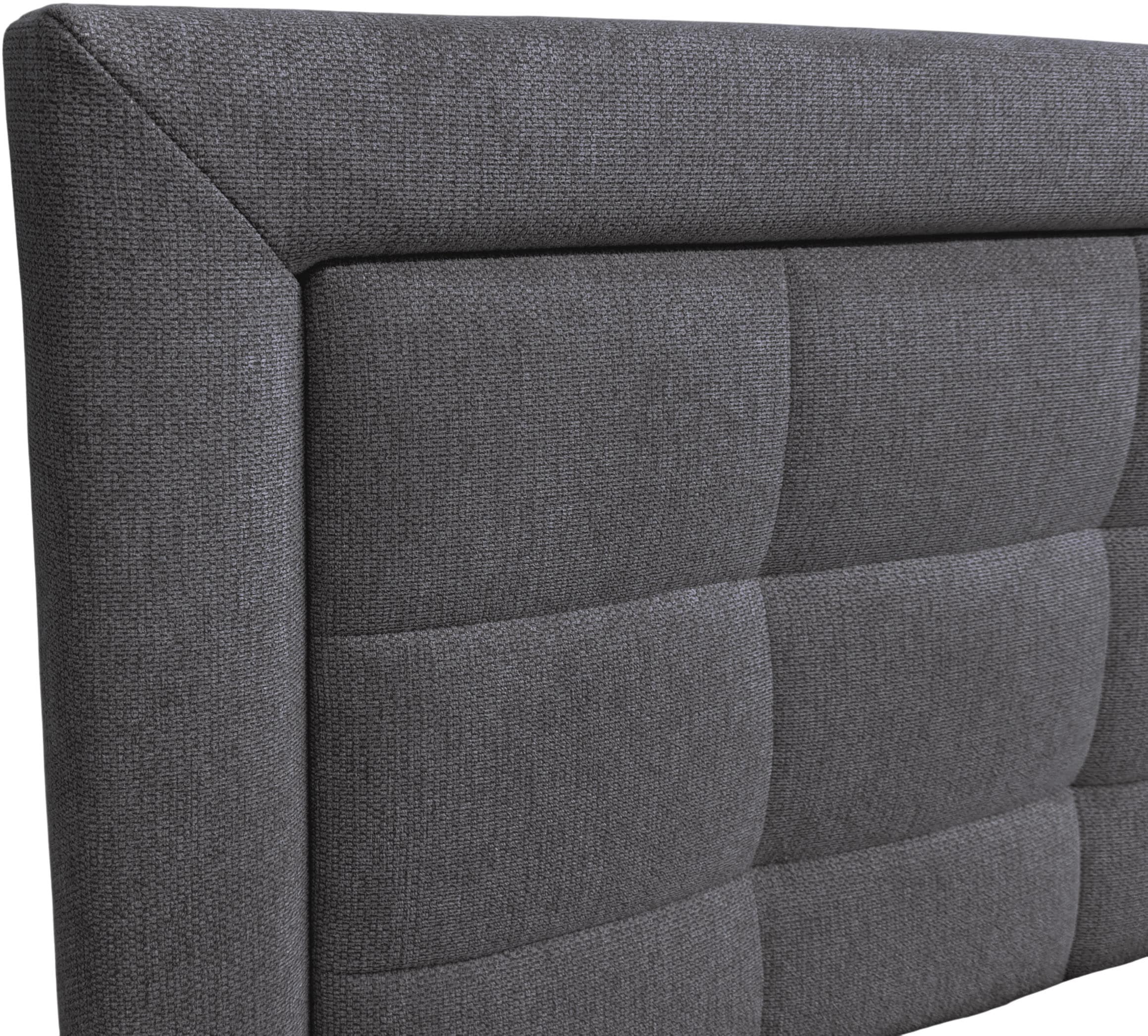 OTTO home Boxspringbett »MIVVA in der Breite 180cm, inkl. Bettkasten und Topper« in H3, H4 oder Hmix H3/H4, wahlweise mit oder ohne LED-Leuchten