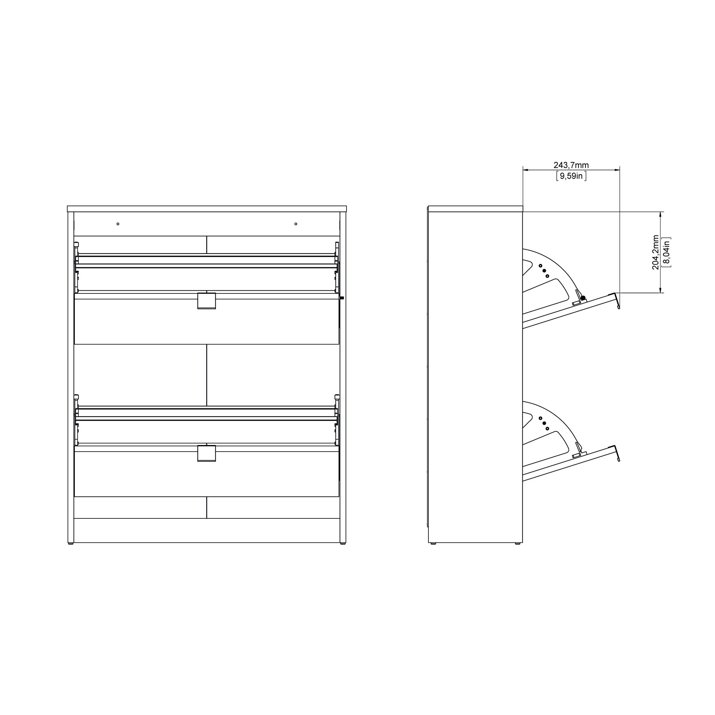 INOSIGN Schuhschrank »Shoes Schuhaufbewahrung, Schuhkommode, Schuhregal,« mit zwei Klappen, 2 Böden, Höhe 85 cm, ca. 12 Paar Schuhe