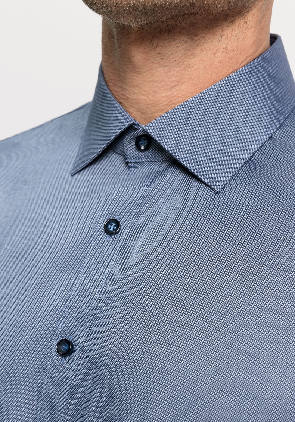 OLYMP Businesshemd »No. Six super slim«, mit feiner Faux-Uni-Struktur