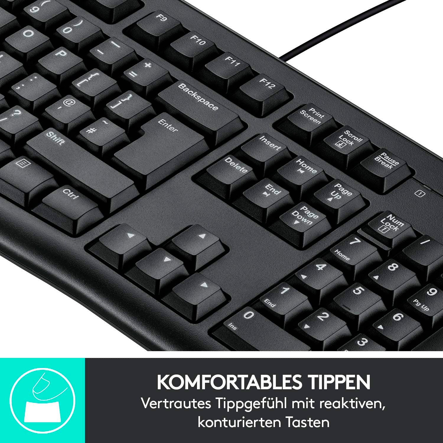 Logitech PC-Tastatur »Keyboard K120 - jetzt OTTO bei bestellen DE-Layout«, Nummernblock (Ziffernblock)
