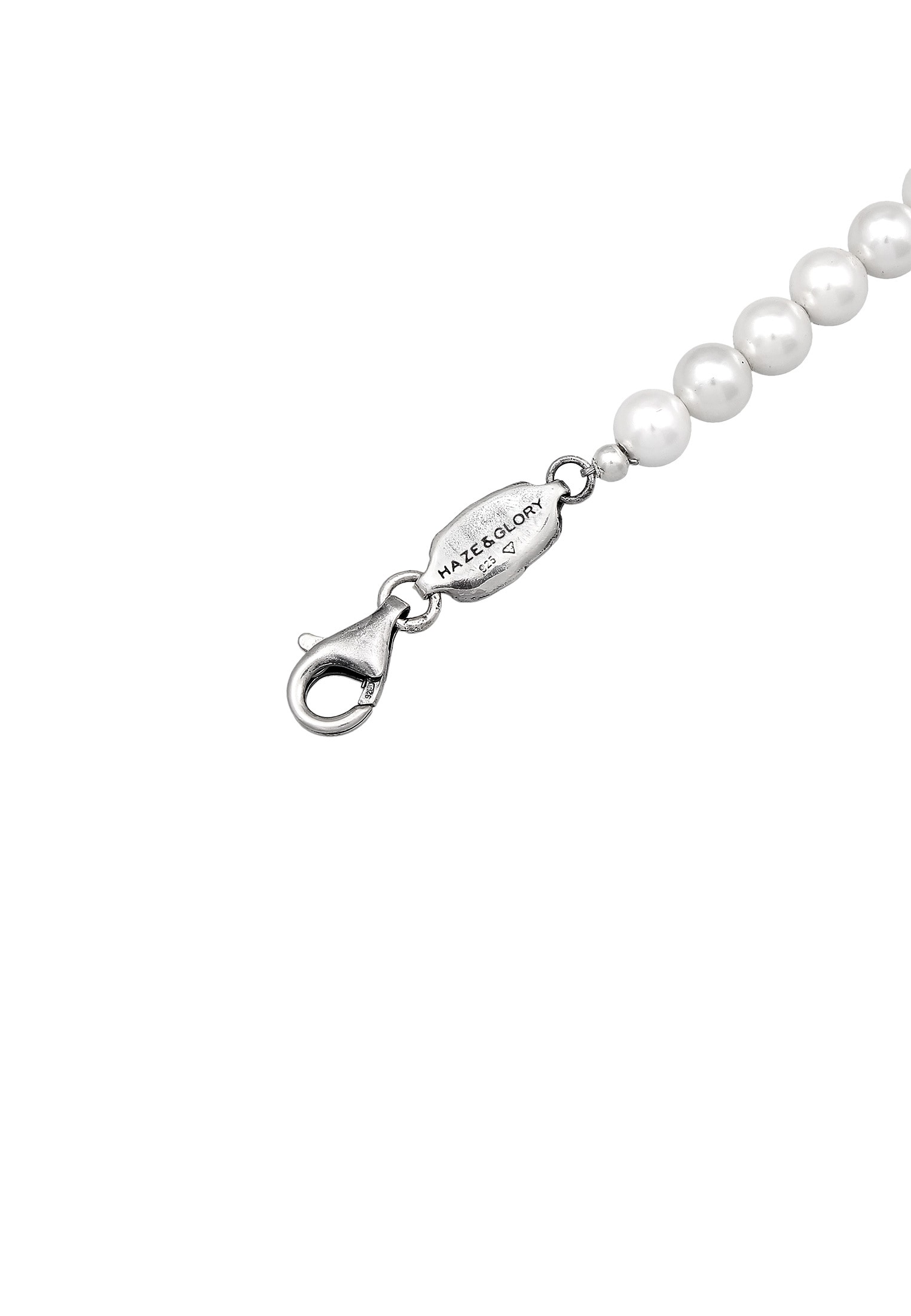 HAZE & GLORY Silberkette »Halskette Herren Perlenkette Organic Beads 925 Silber«
