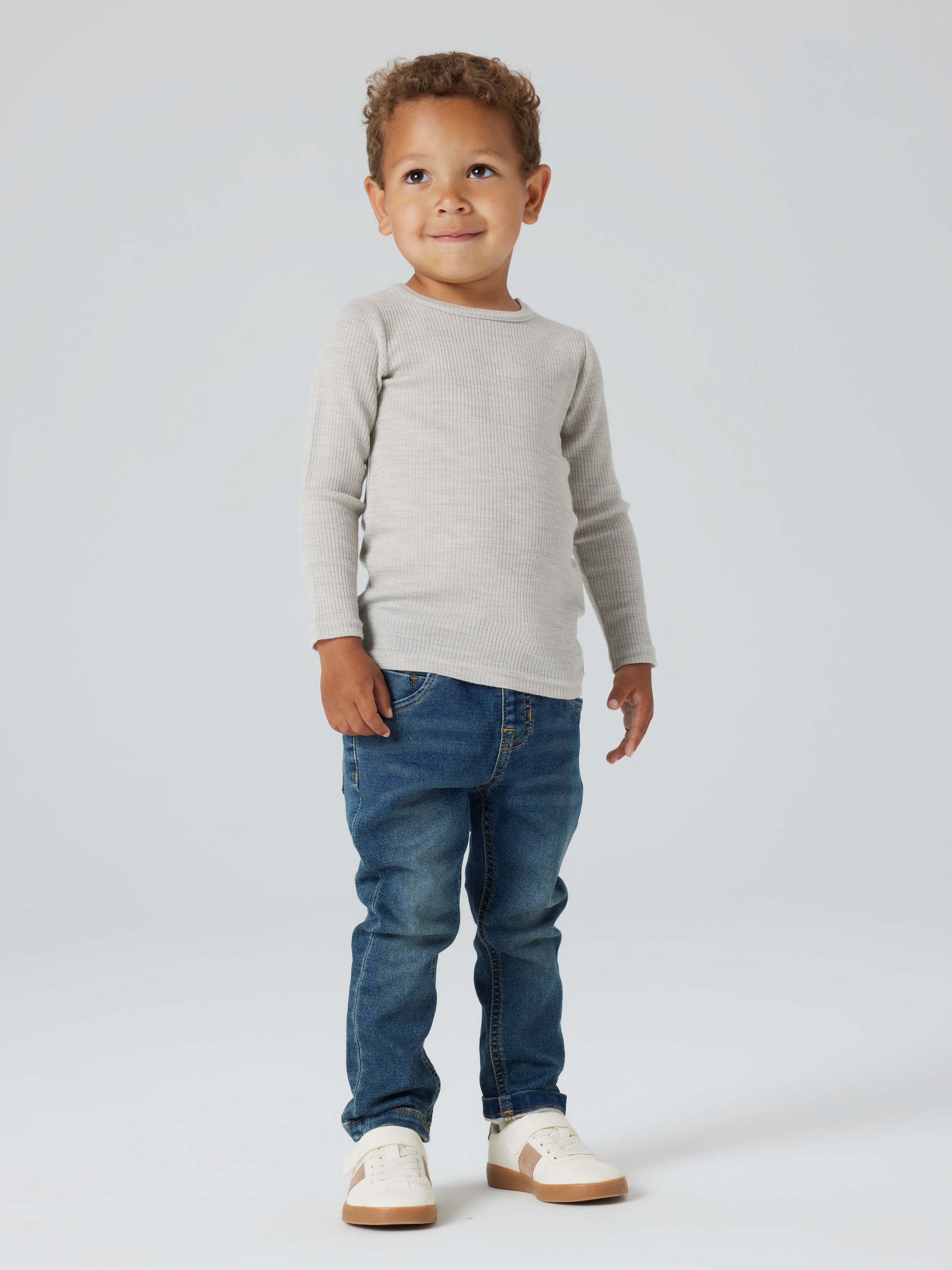 Name It Langarmshirt »NMNWAX WOOL RIB LS TOP NOOS« aus reiner Merinowolle
